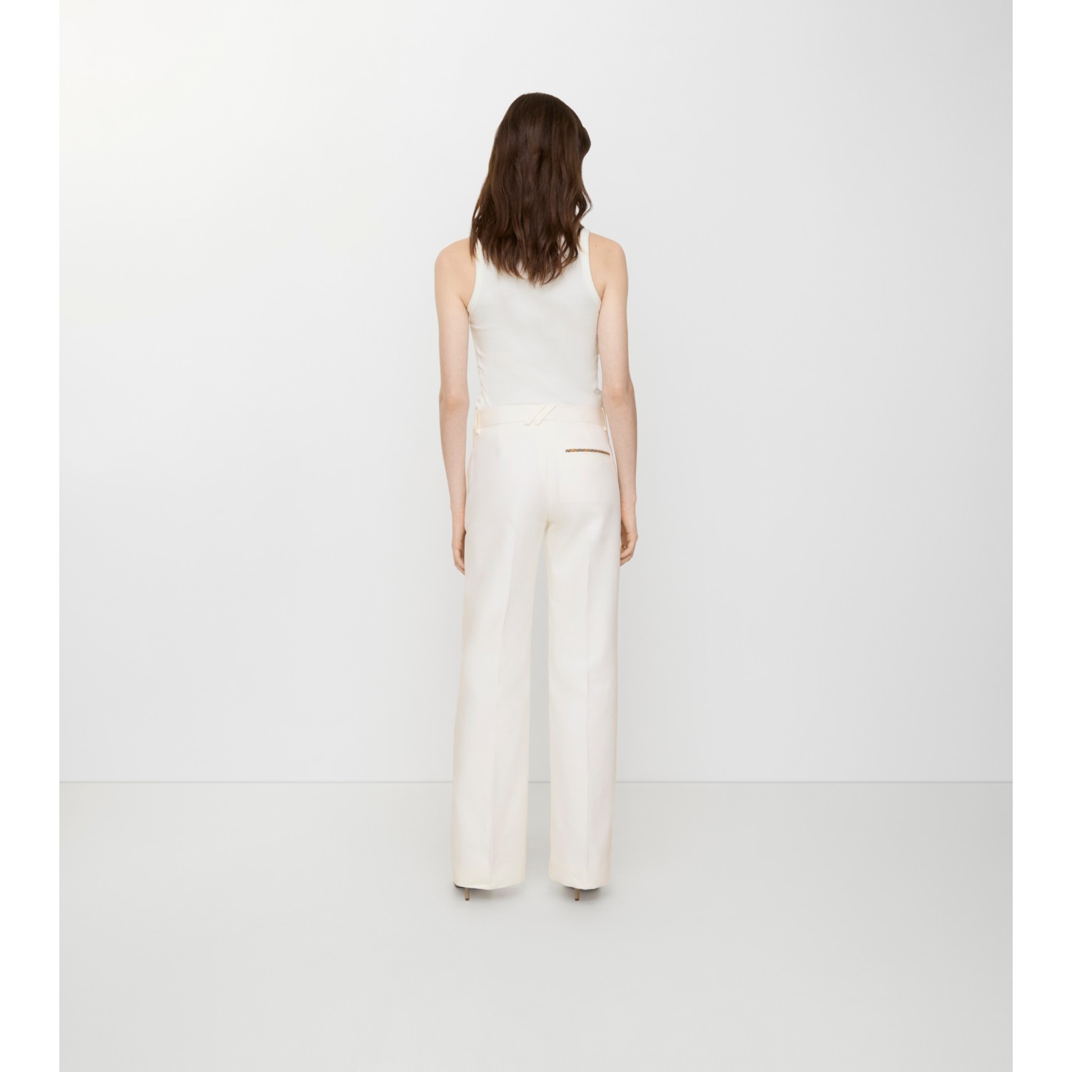 Cotton Blend Tailored Trousers - thumbnail 3