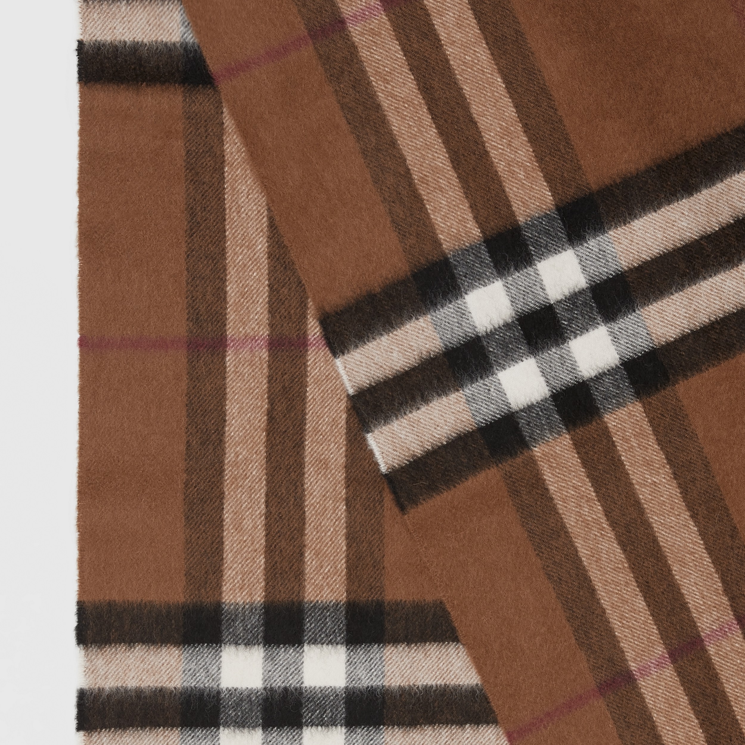 The Classic Check Cashmere Scarf in Birch Brown | Burberry® Official - 2