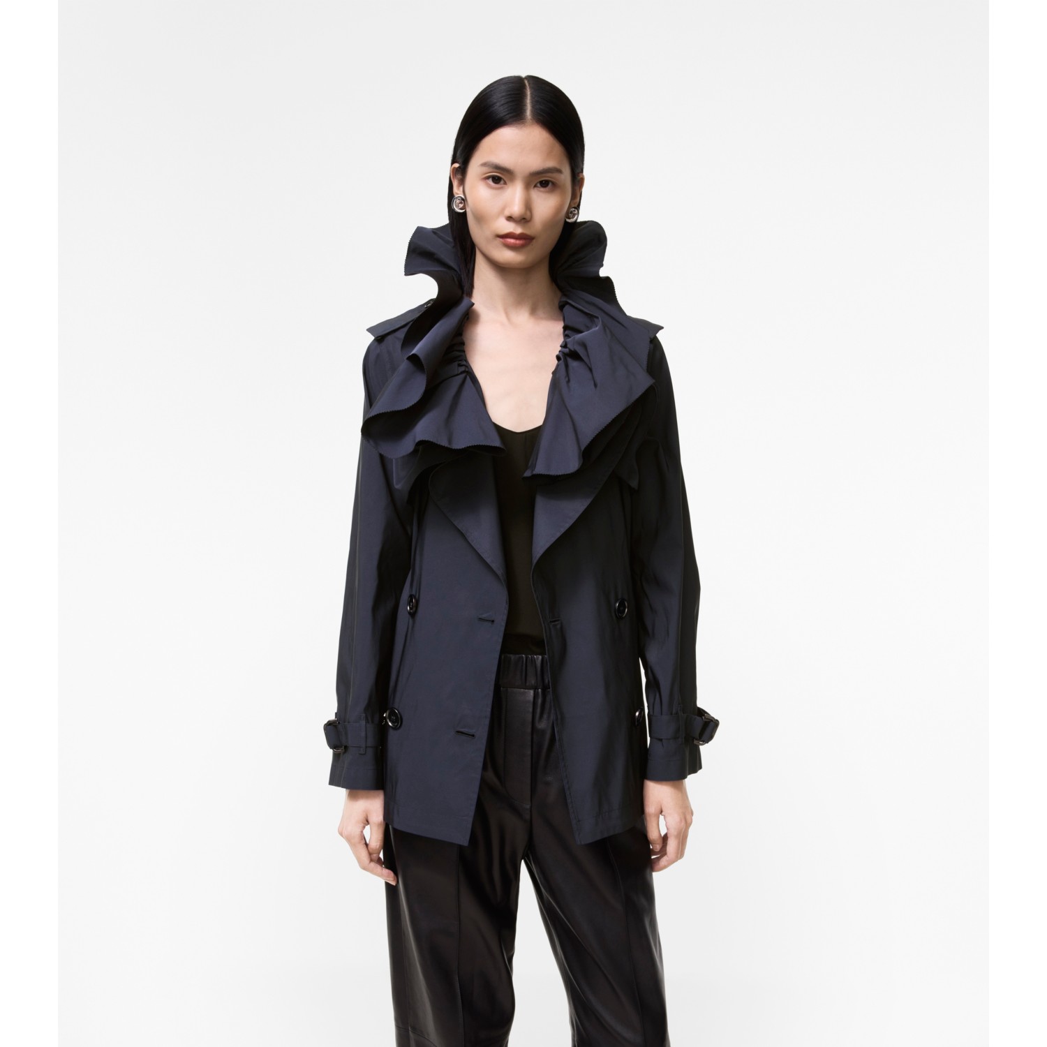 Faille Clare Trench Jacket - thumbnail 2