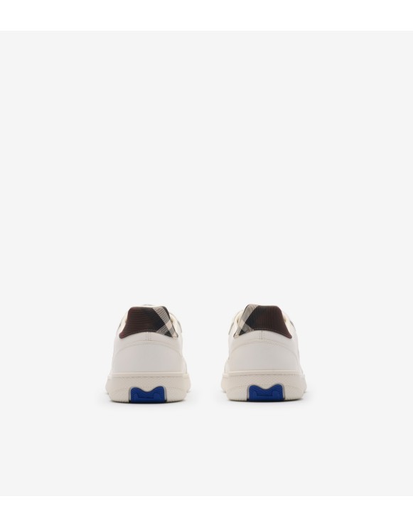 Leather and Check Terrace Sneakers​