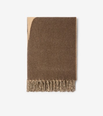 EKD Wool Cashmere Blanket in Treacle brown | Burberry® Official
