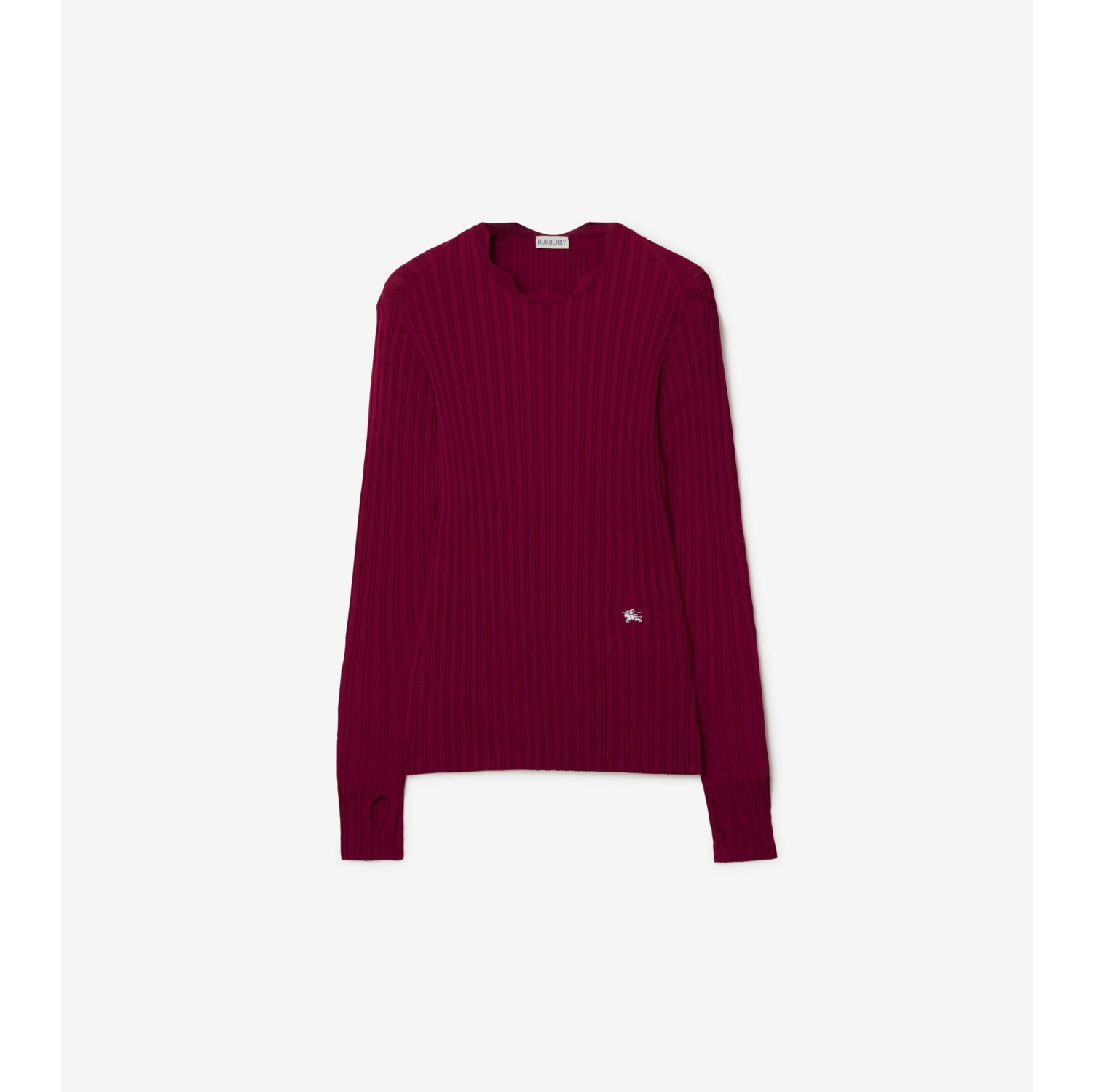 Rib knit online sweatshirt