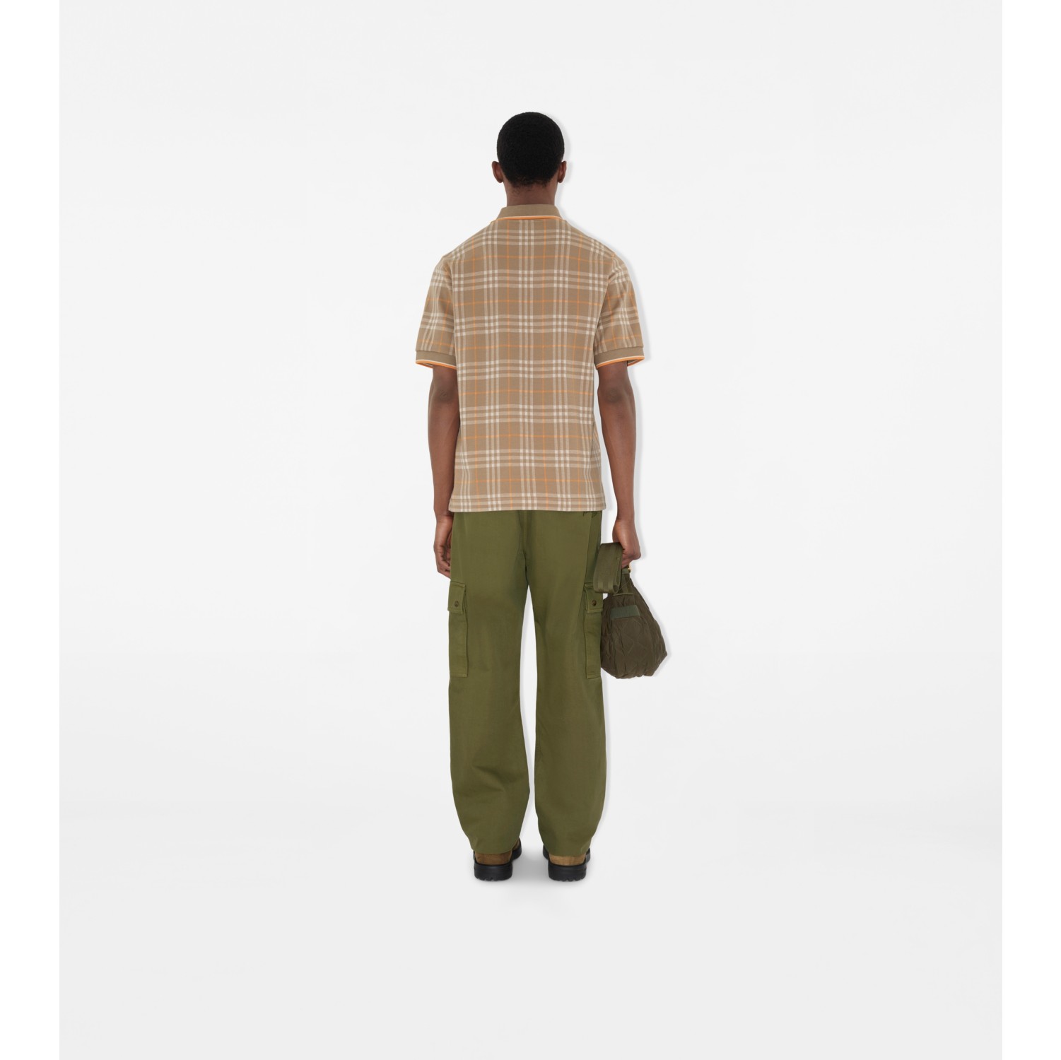 Baumwoll-Poloshirt in Check