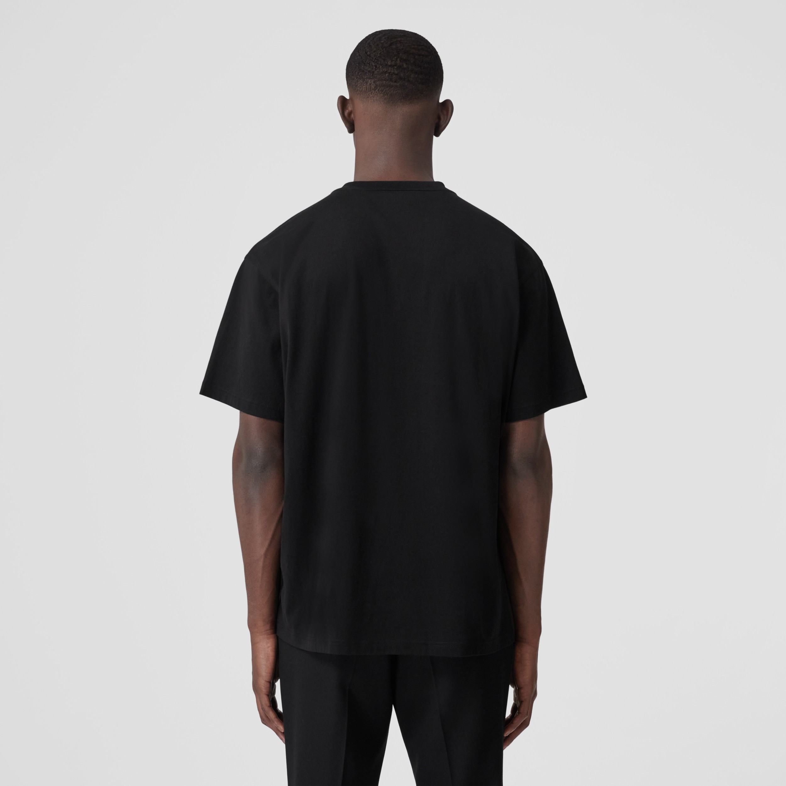Mecánica Estado Lijadoras Camiseta oversize en algodón con logotipo (Negro) | Burberry® oficial
