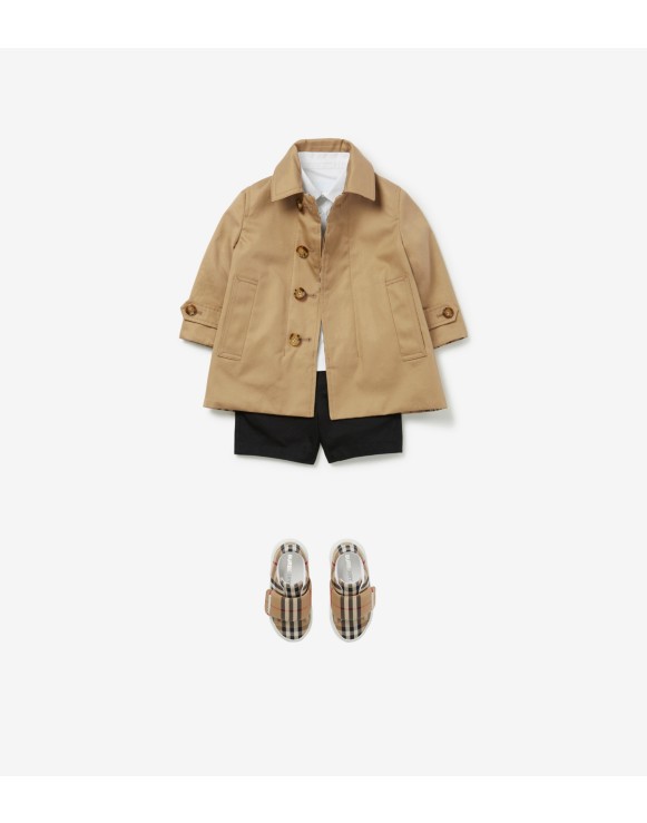 Paletot réversible en gabardine Check