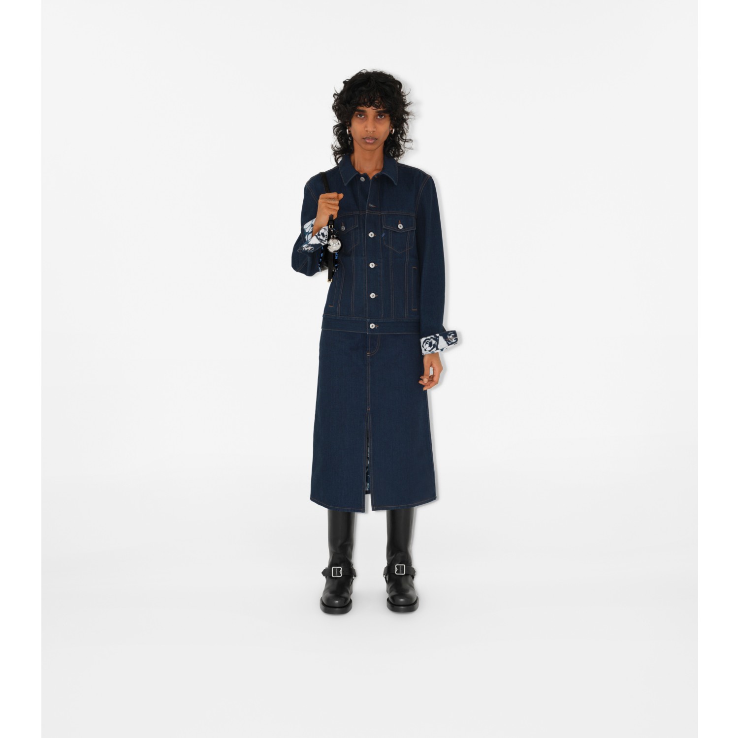 Burberry denim outlet trench coat