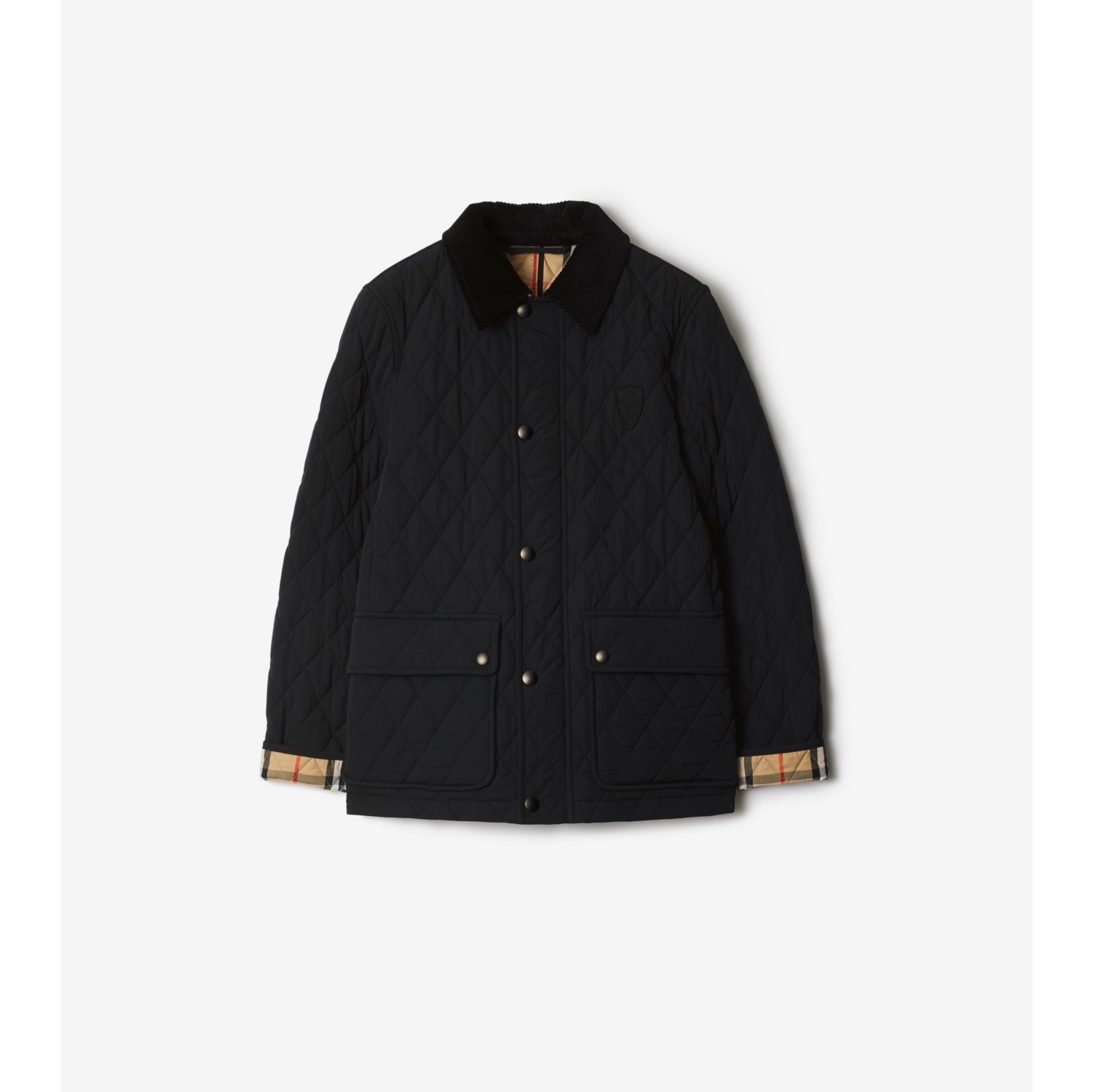 Quilted Nylon Jacket in Black Women Burberry Official