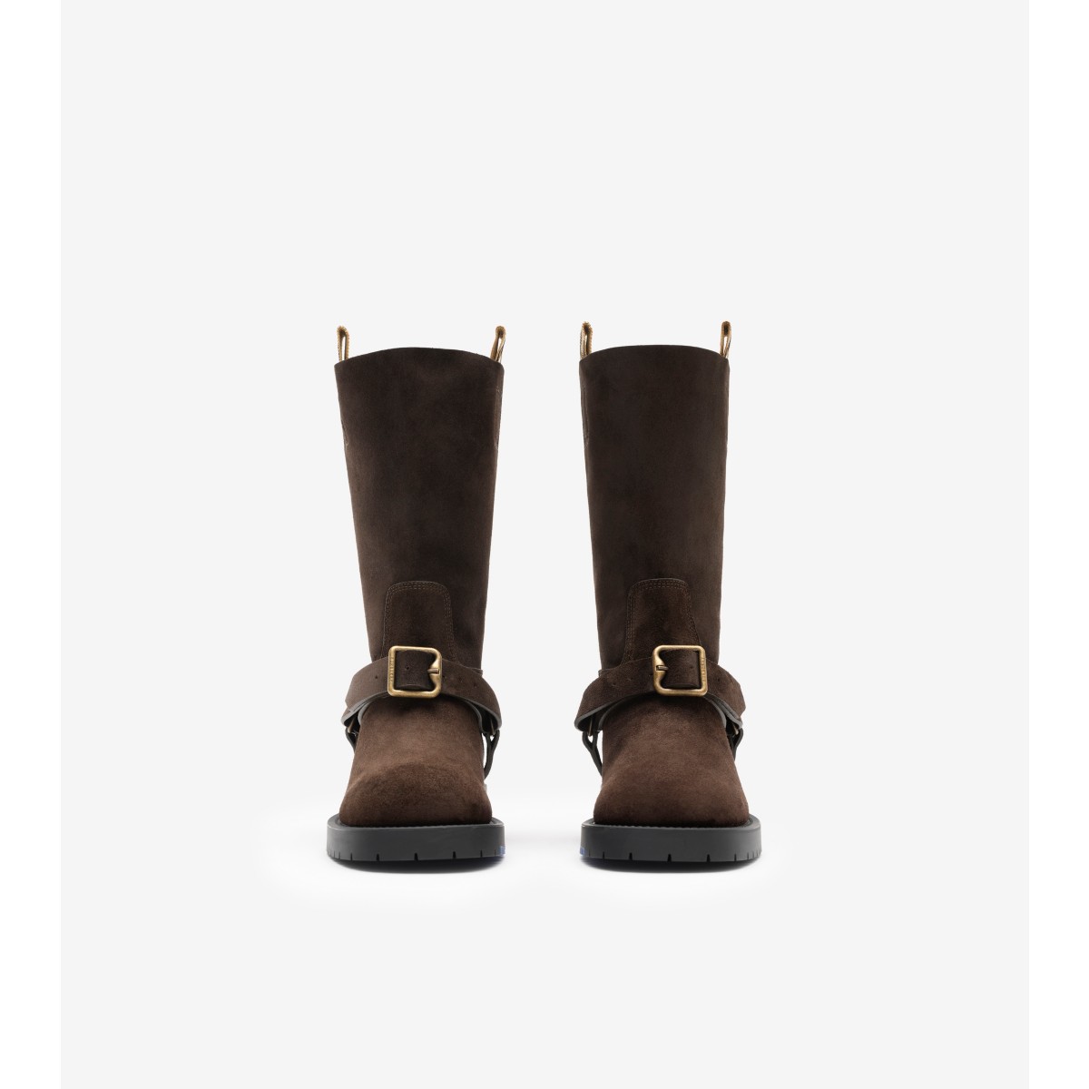  Check Leather Soft Saddle Low Boots​