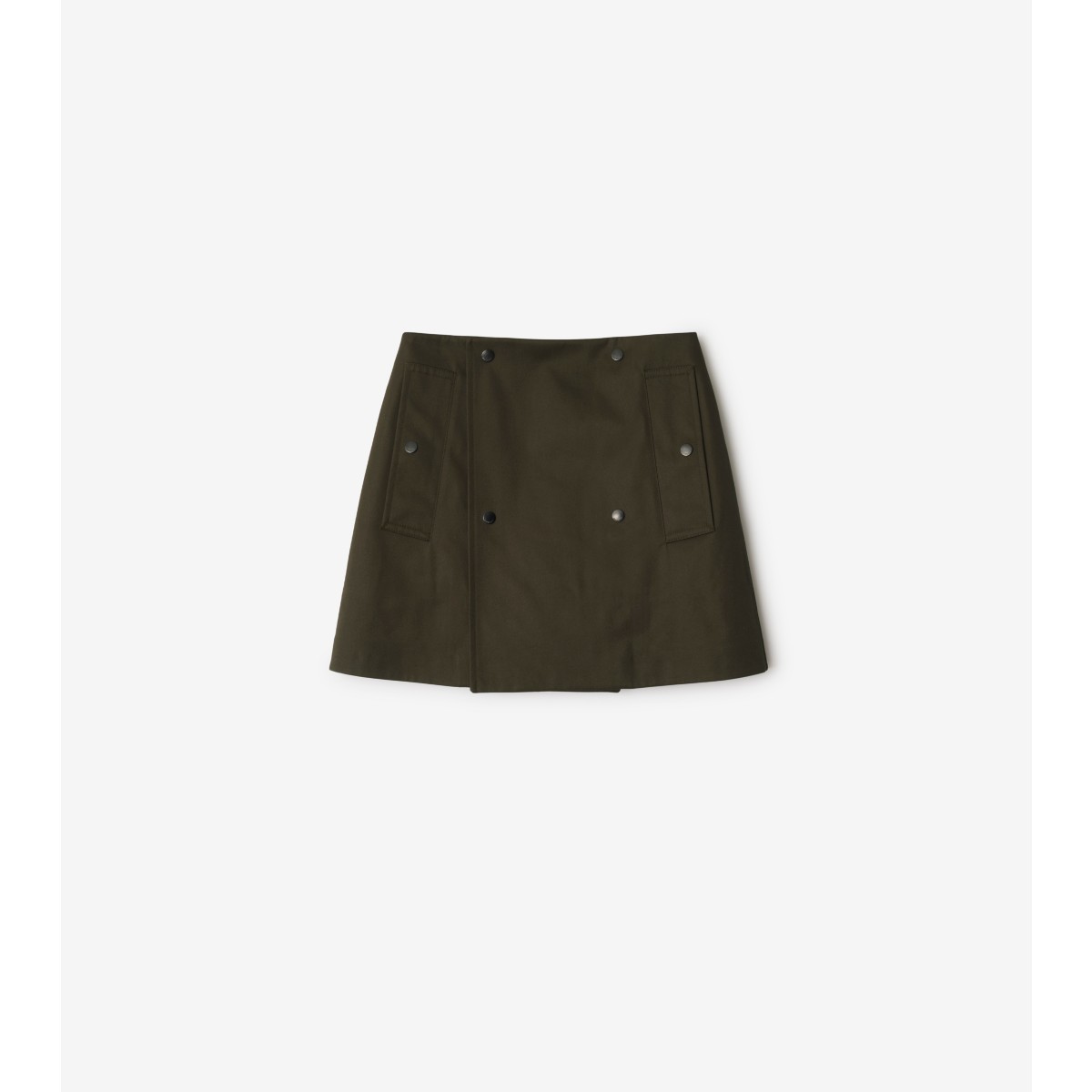 Burberry Bonded Gabardine Trench Mini Skirt In Blue