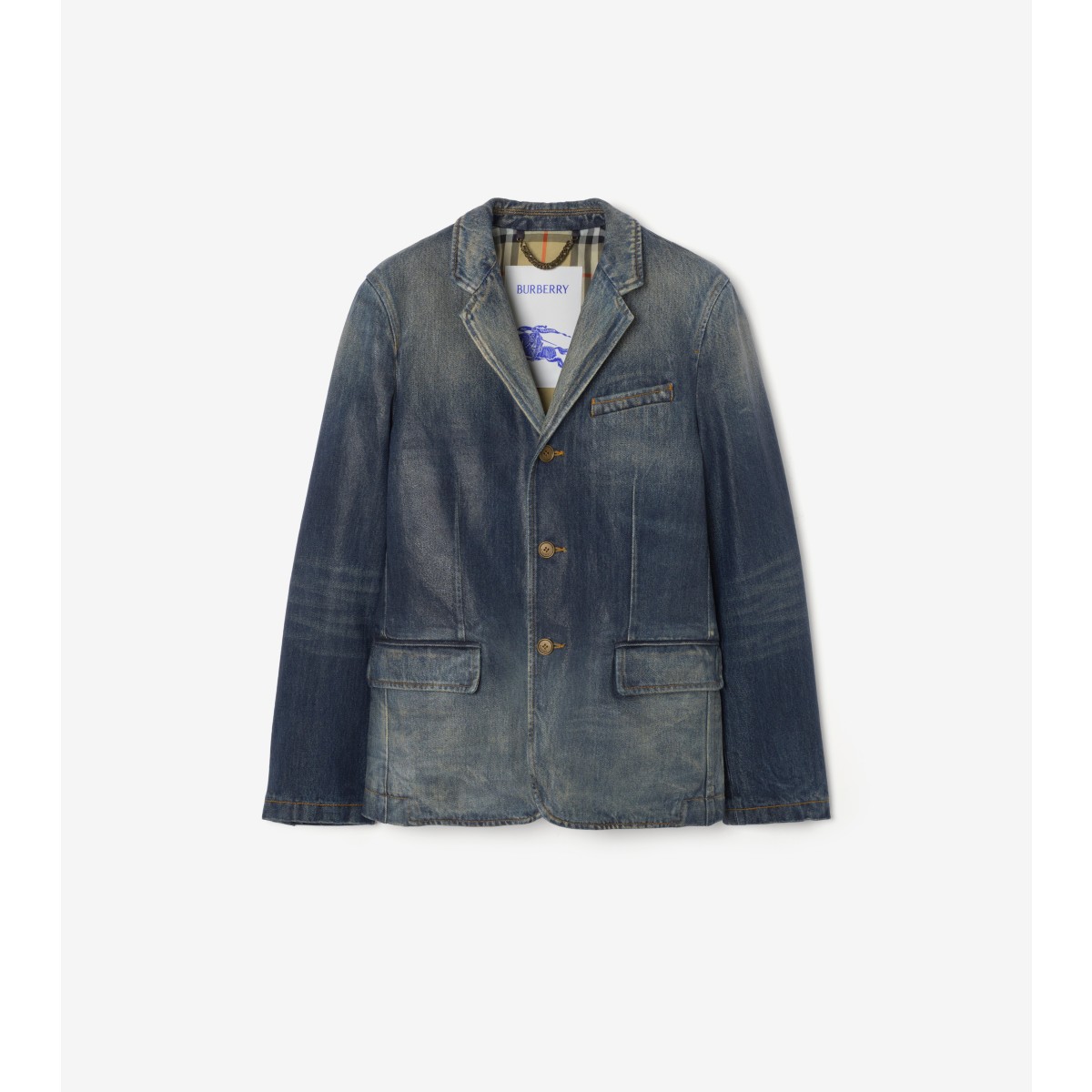  Coated Denim Tailored Jacket