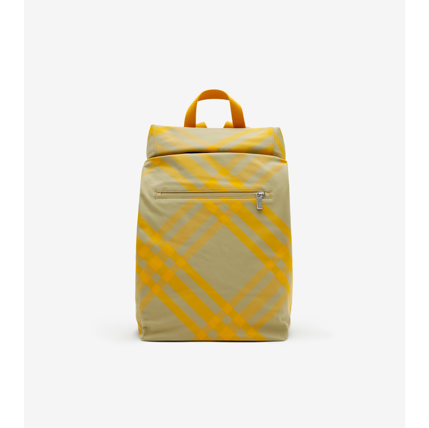 S yellow nylon gathered crossbody bag