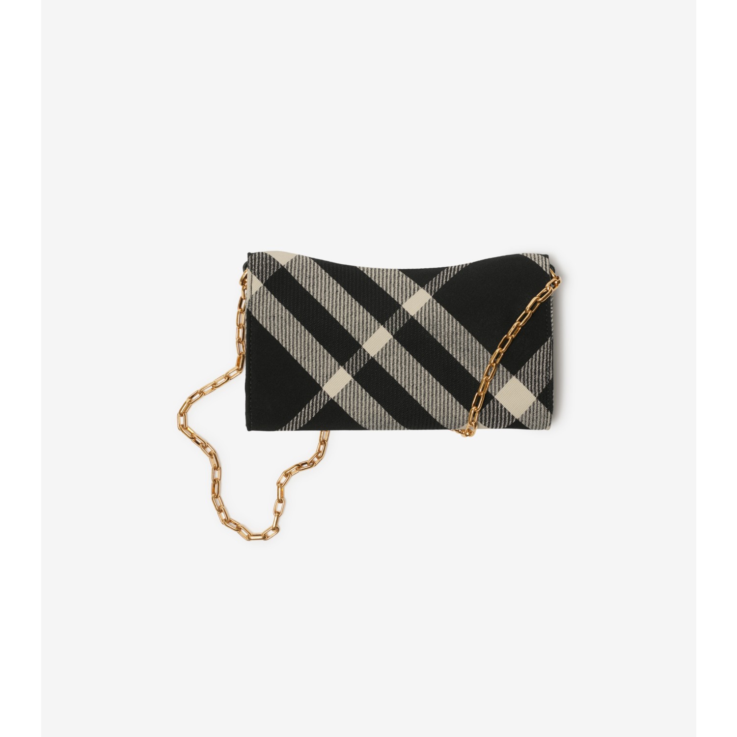 Rocking Horse Chain Strap Wallet in Black/calico - Women | Burberry® Official