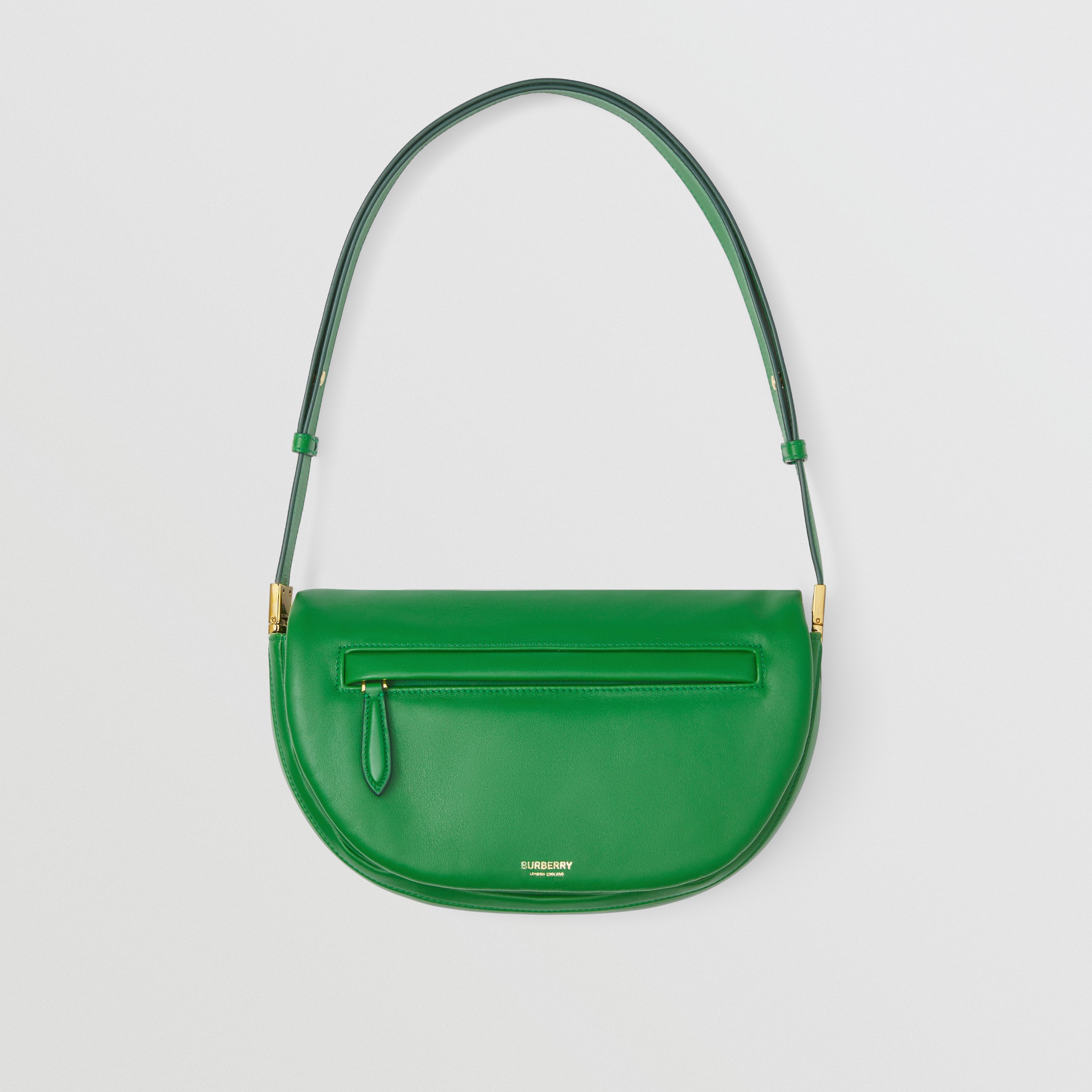Small Plongé Lambskin Olympia Bag in Ivy Green - Women | Burberry® Official - 1