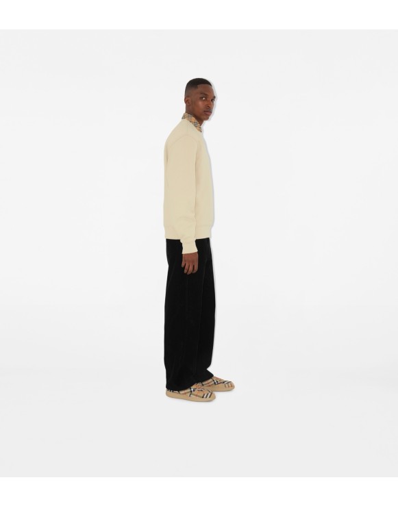 Check Label Cotton Sweatshirt