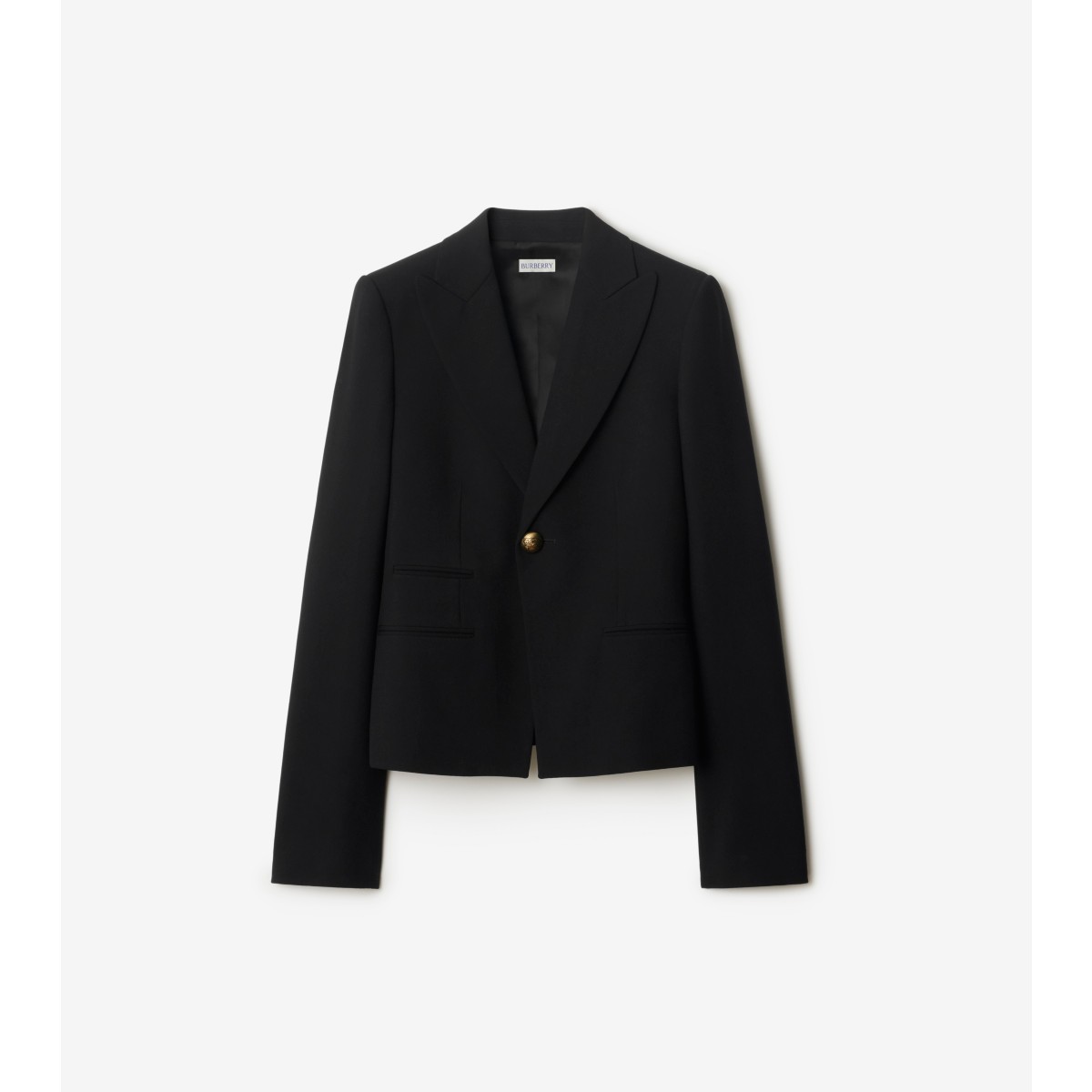 Burberry Wool Tailored Jacket In Black