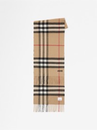 Burberry Check Wool Scarf in Ripple