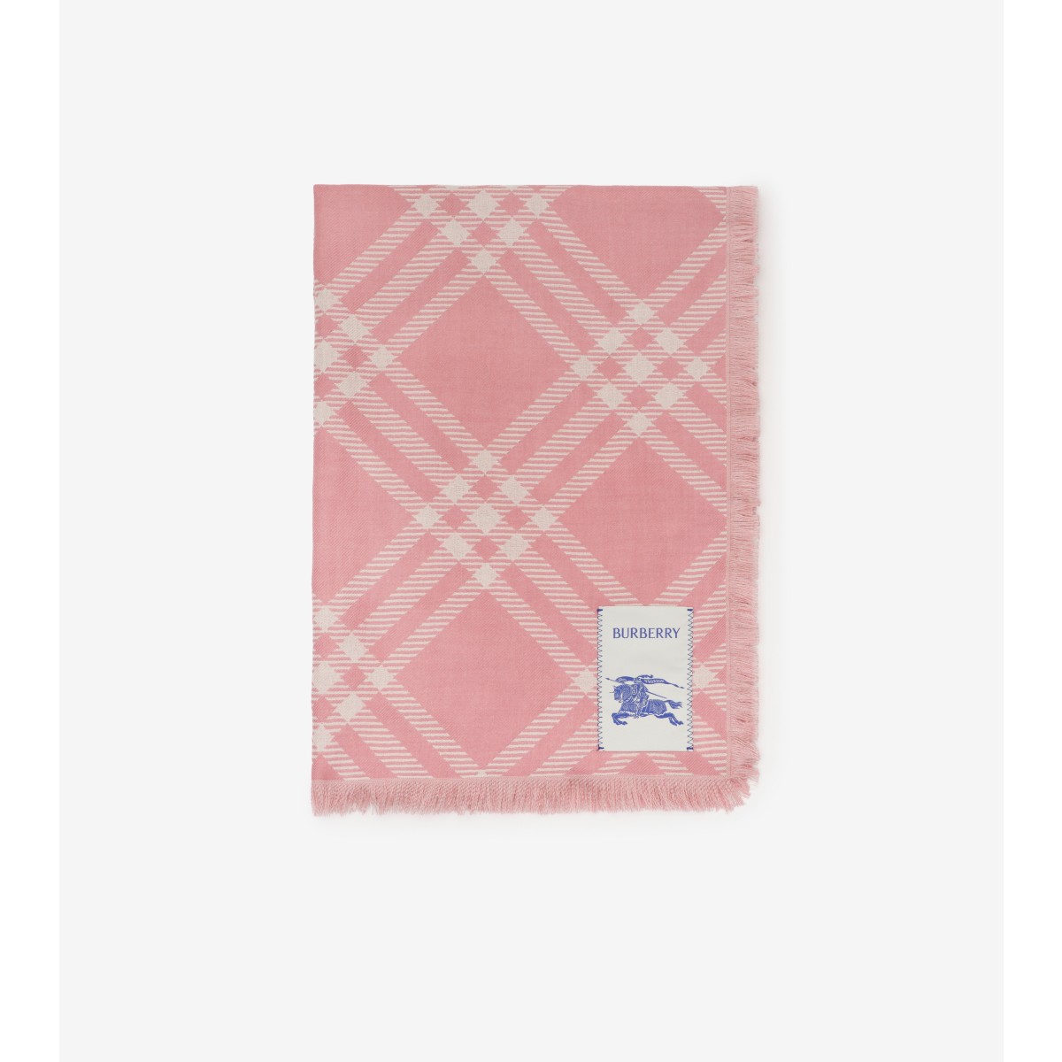  Check Wide Wool Silk Scarf