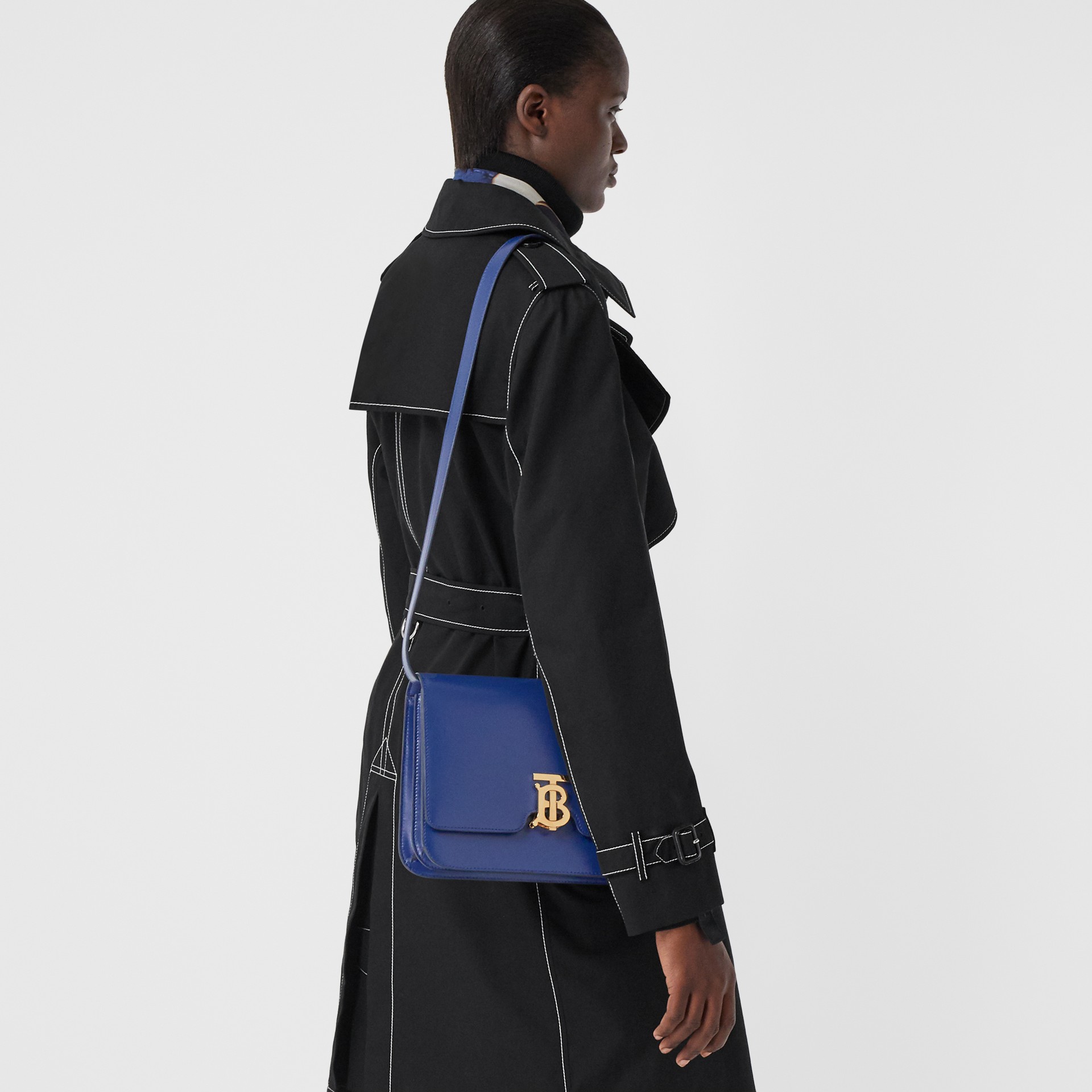 Medium Leather TB Bag in Ink Navy - Women | Burberry United States