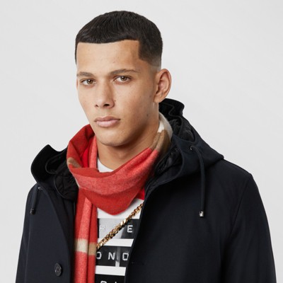 burberry red cashmere scarf