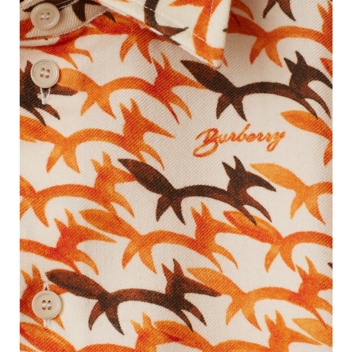 Fox Wool Shirt in Soap - Women | Burberry® Official
