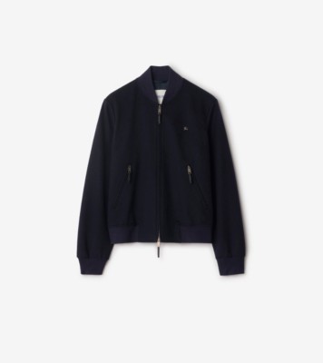 Cashmere Bomber Jacket in Navy - Men | Burberry® Official