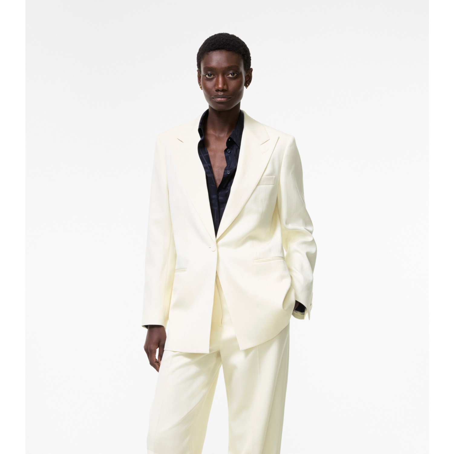 Giacca sartoriale in lana gessata