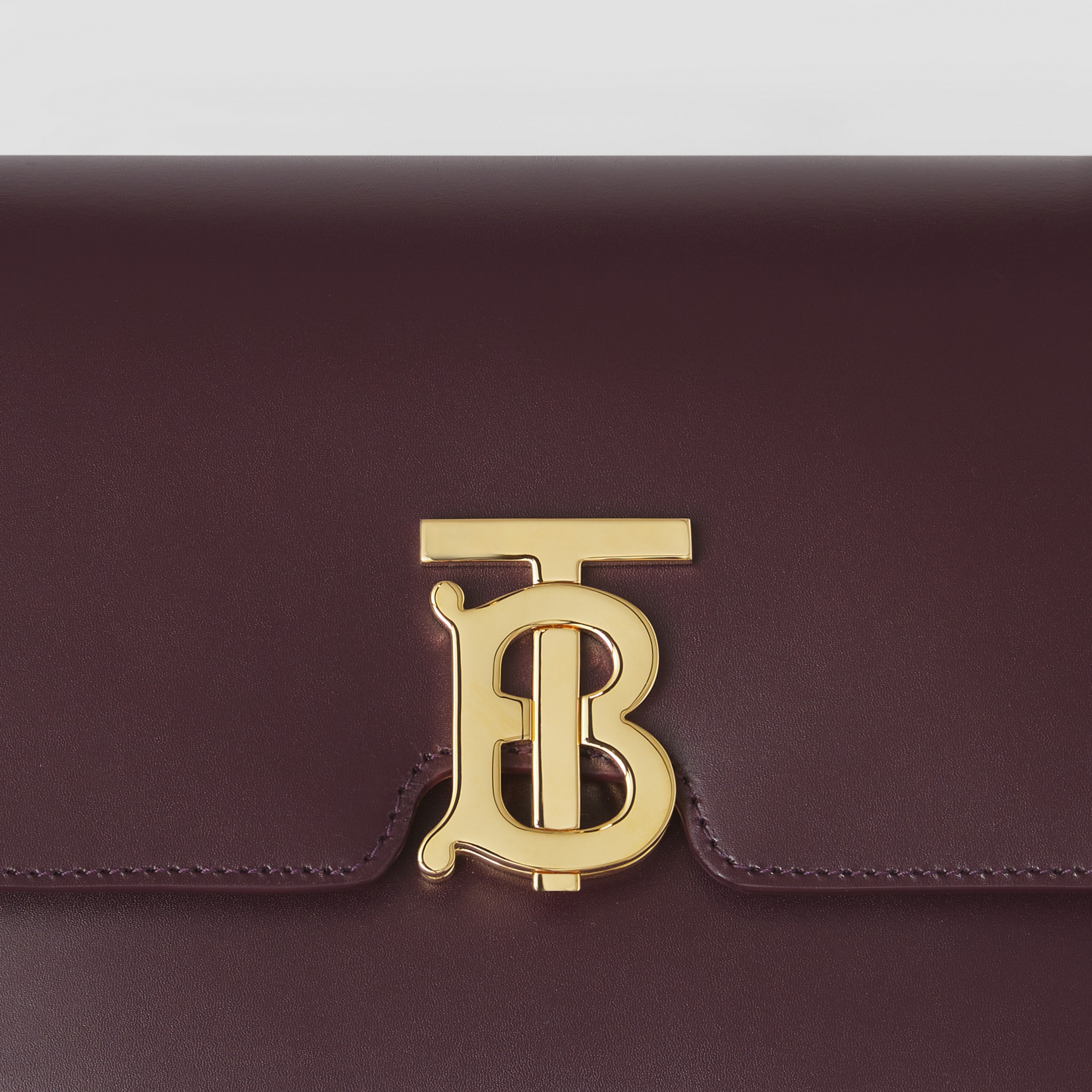 Leather Small TB Bag in Deep Maroon - Women | Burberry® Official - 2