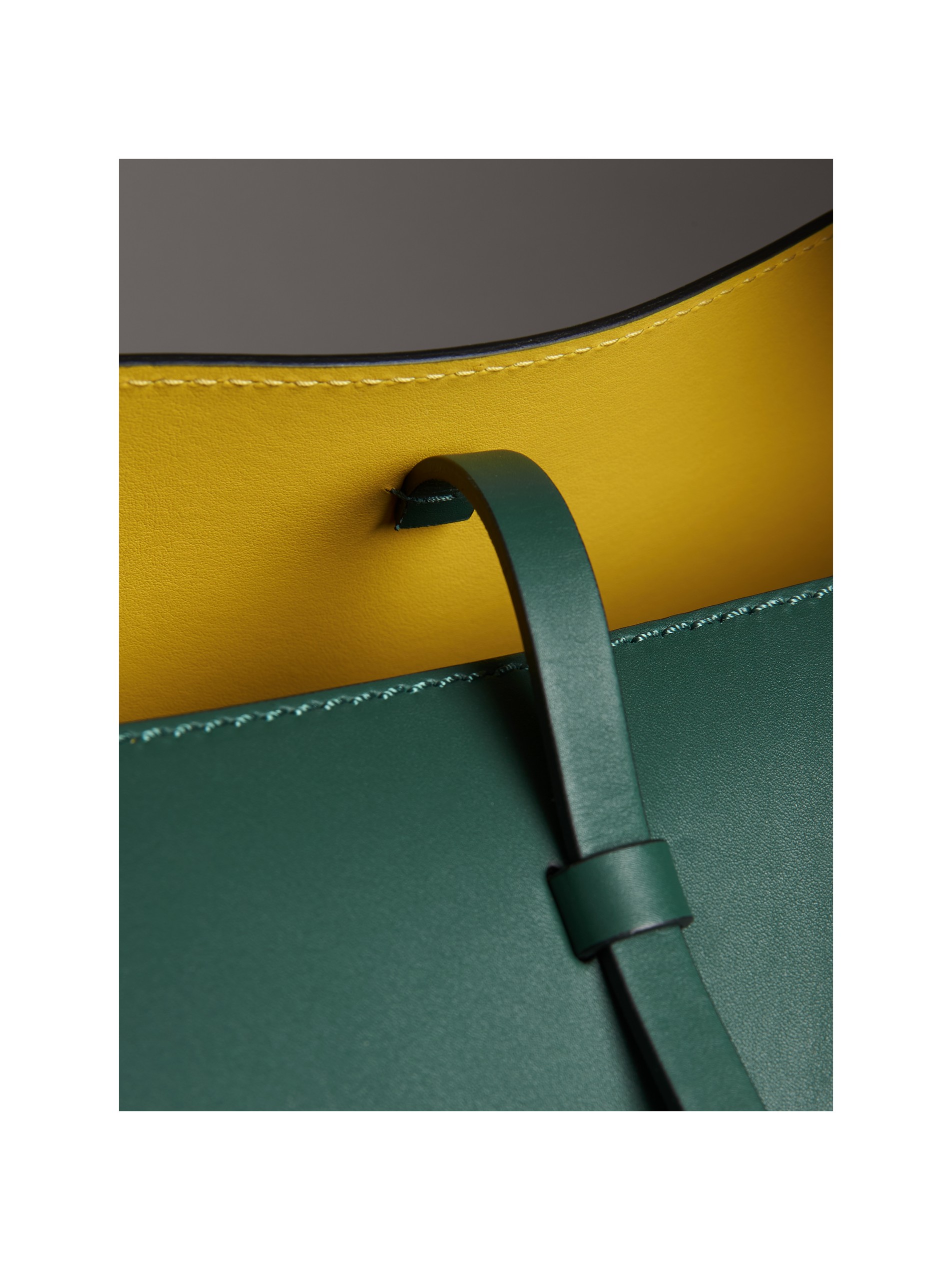 viridian green the large leather bucket bag image11