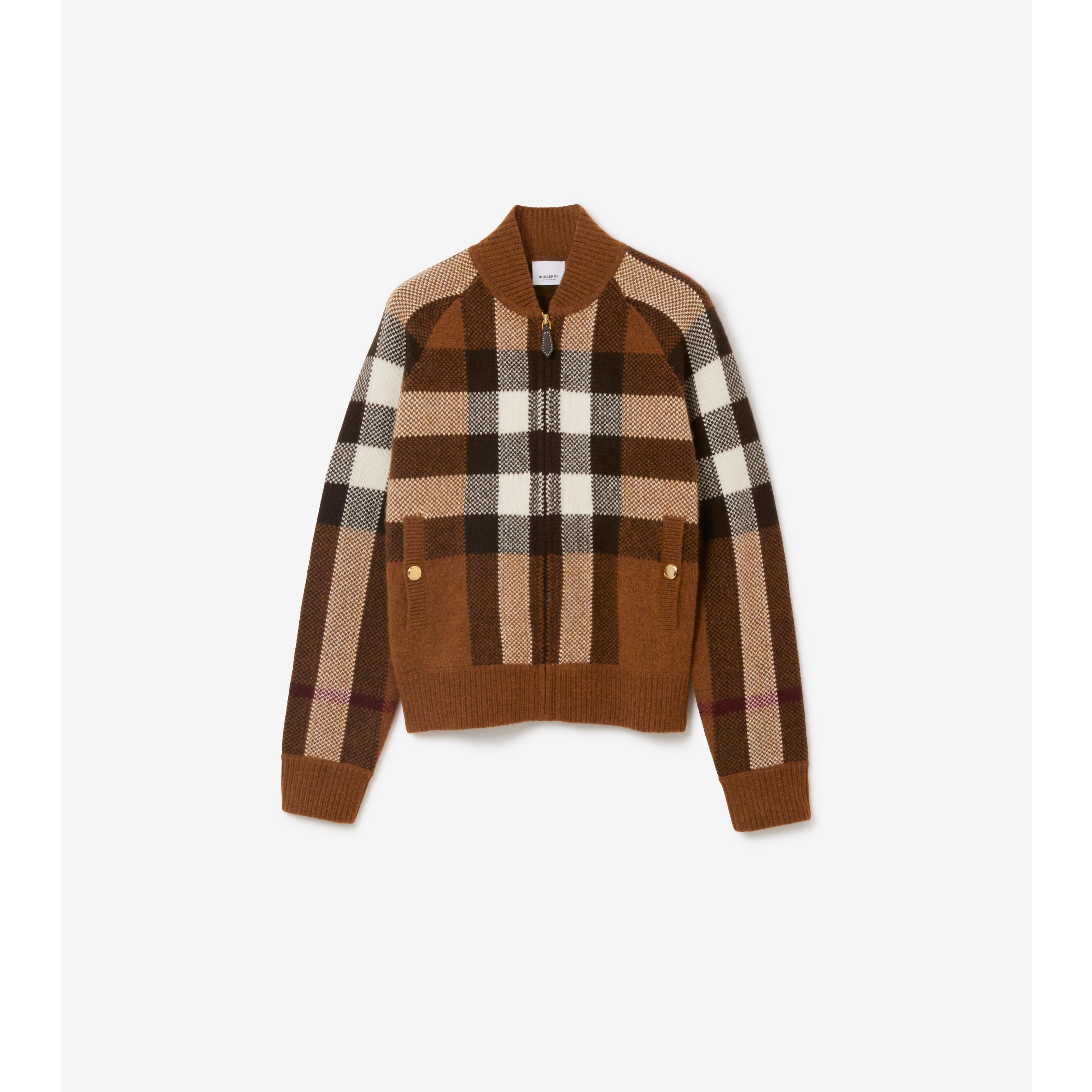 Burberry Vintage Check Cashmere Bomber Jacket - Farfetch