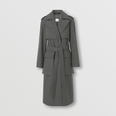 Womens gray trench coat Clearance