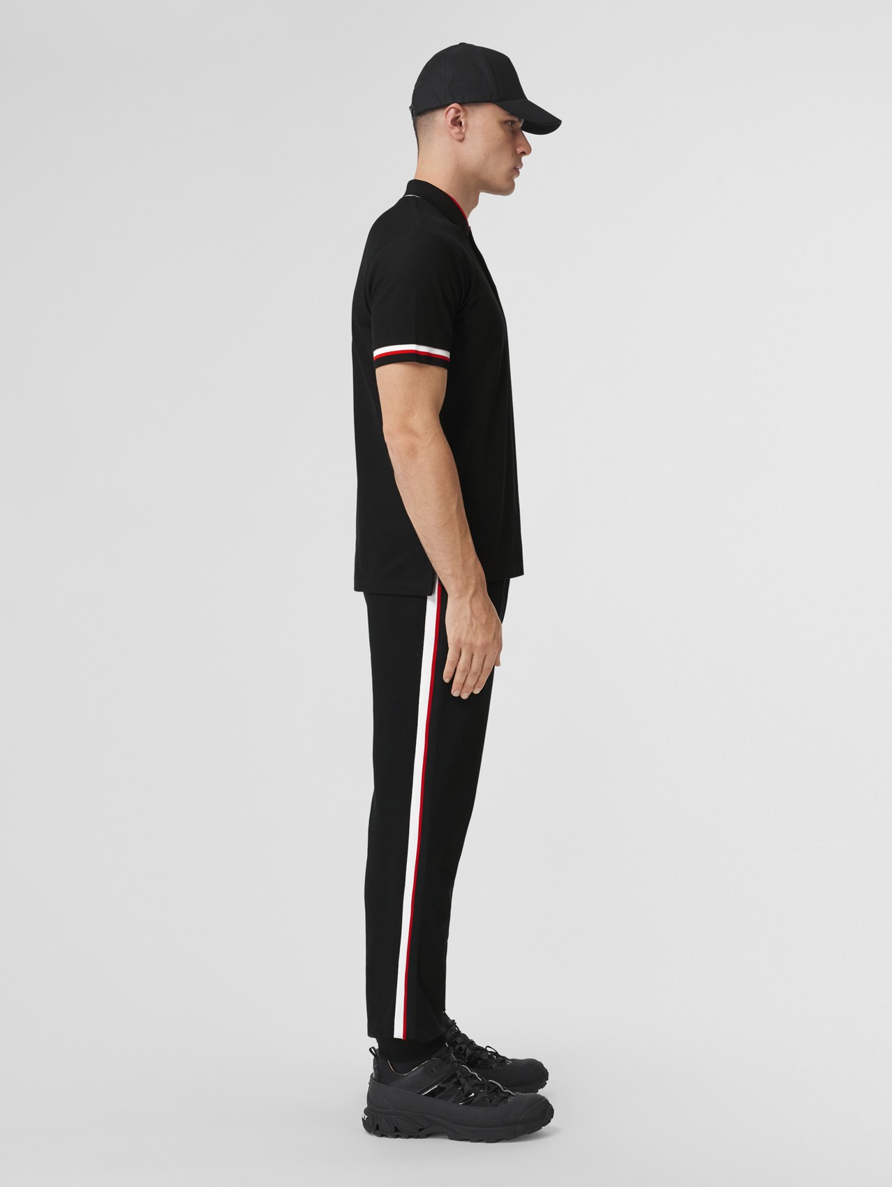 Pantalon de jogging en coton à rayures Monogram (Noir)