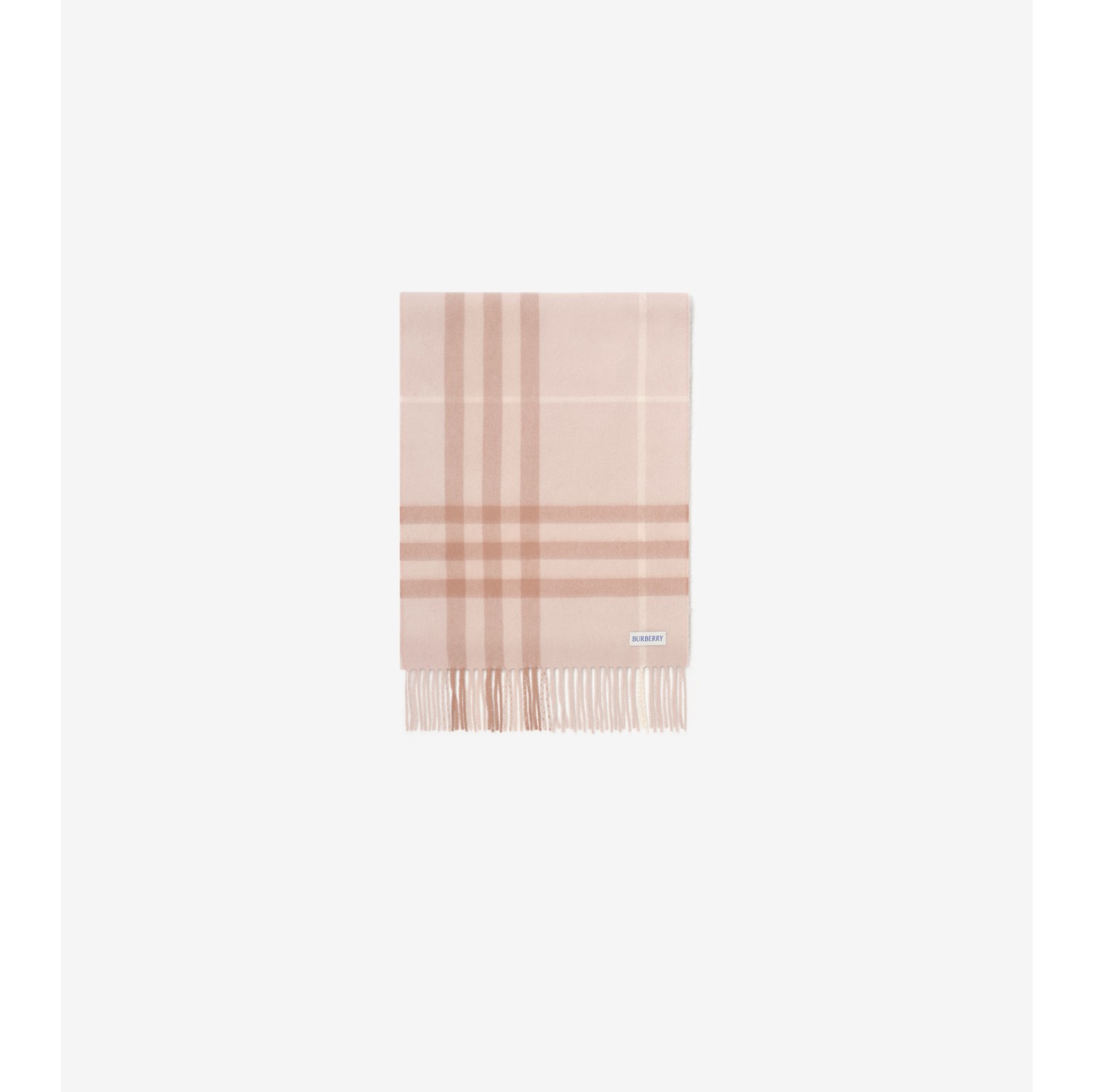 チェック カシミアスカーフ (ペールシュガーピンク) | Burberry®公式サイト