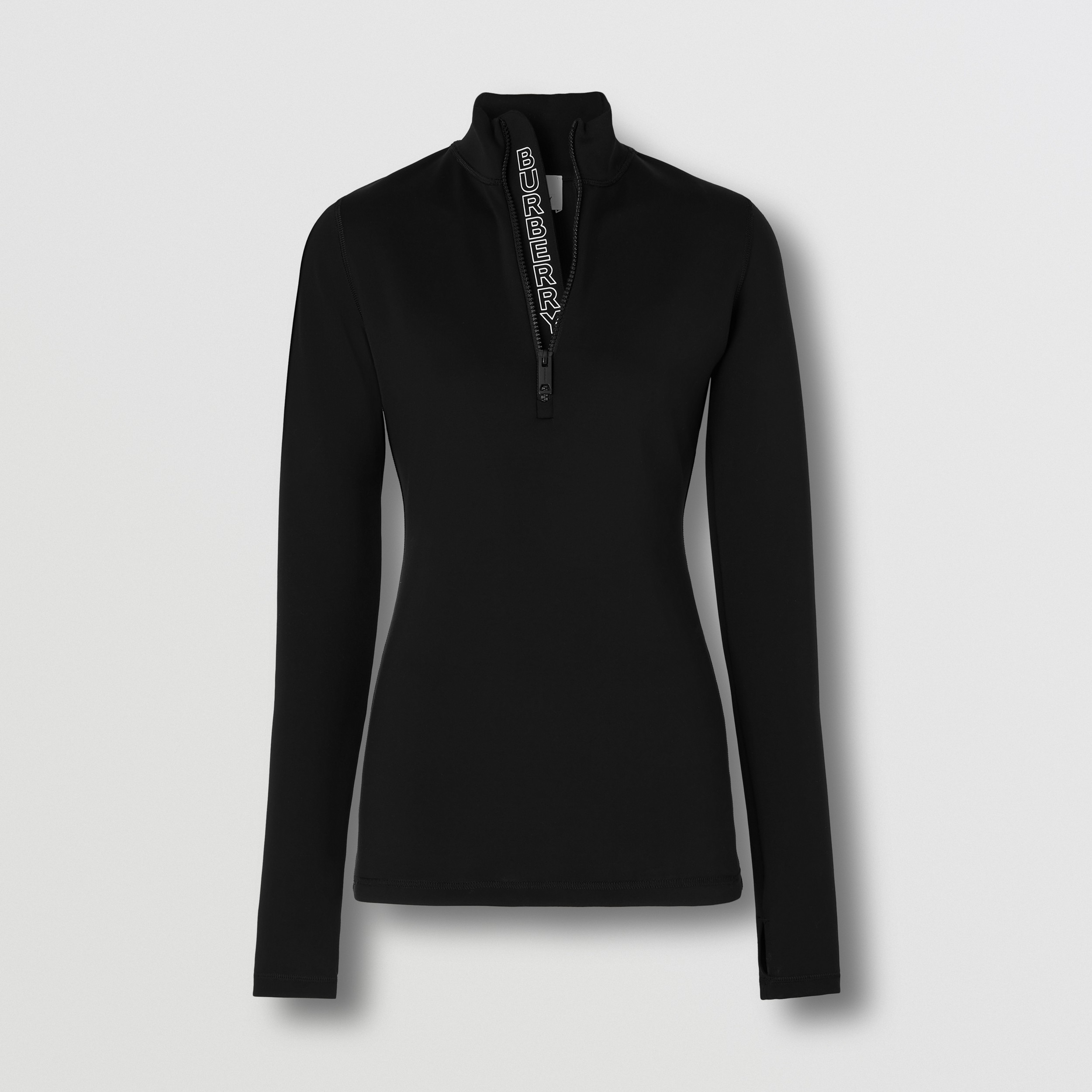 Haut à col montant en jersey stretch avec logo (Noir) - Femme | Site officiel Burberry® - 4