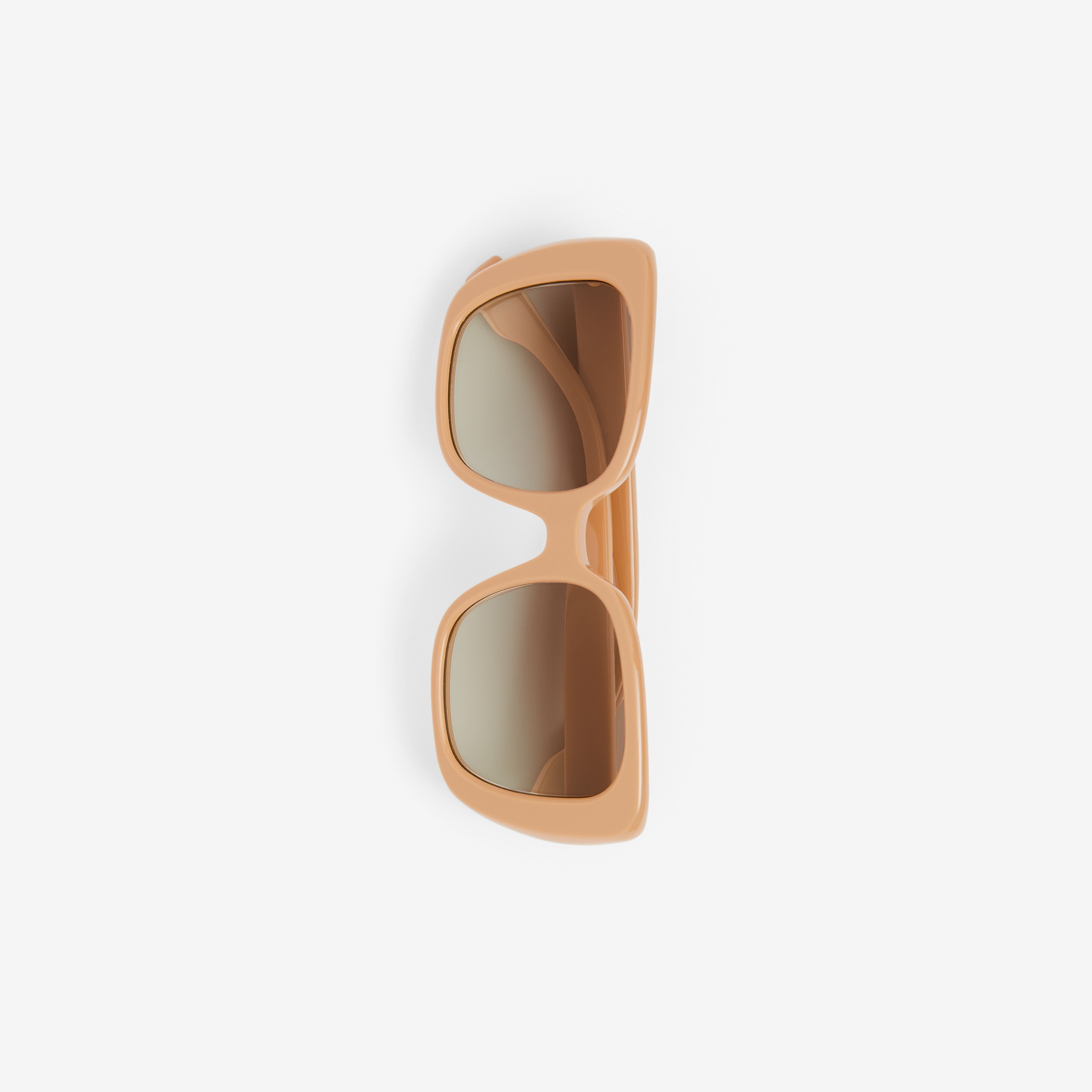 Óculos de sol Lola com armação quadrada oversize e monograma (Biscoito Bege) - Mulheres | Burberry® oficial - 2