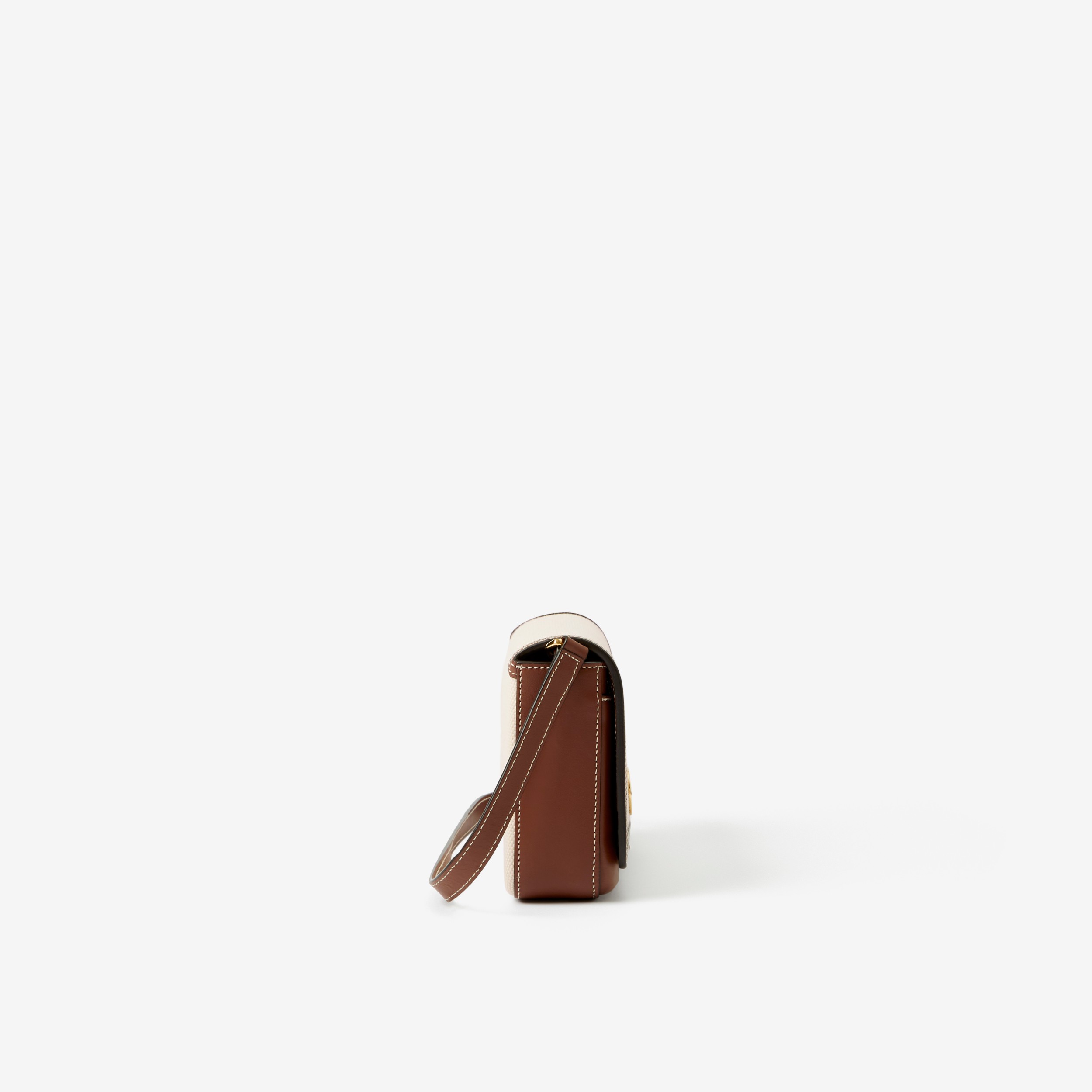 Horseferry Print Canvas and Leather Mini Note Bag in Natural/tan - Women | Burberry® Official - 2