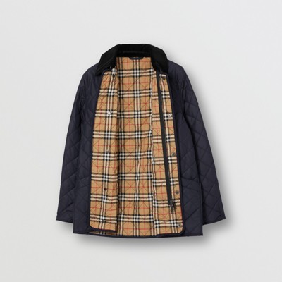 burberry navy quilted jacket