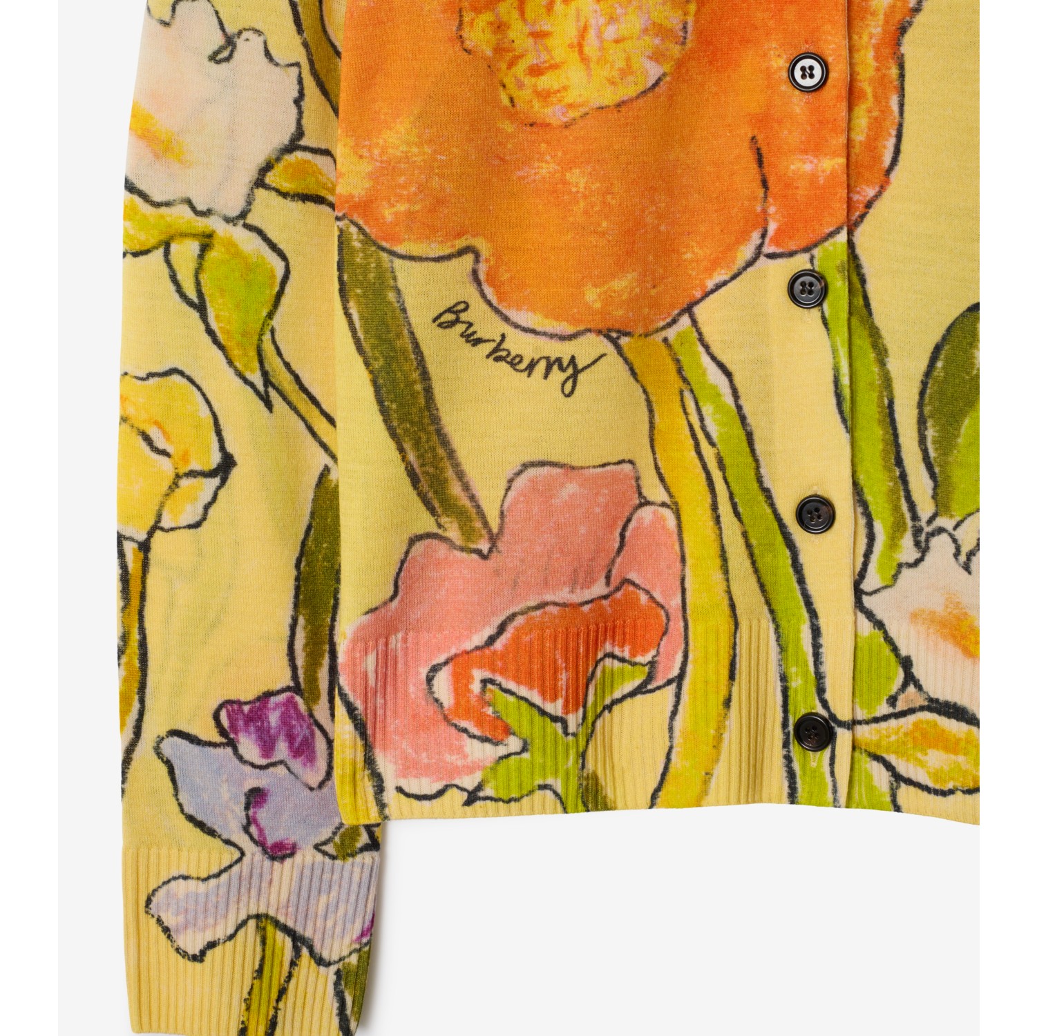 Highgrove Cascading Flowers Wool Cardigan