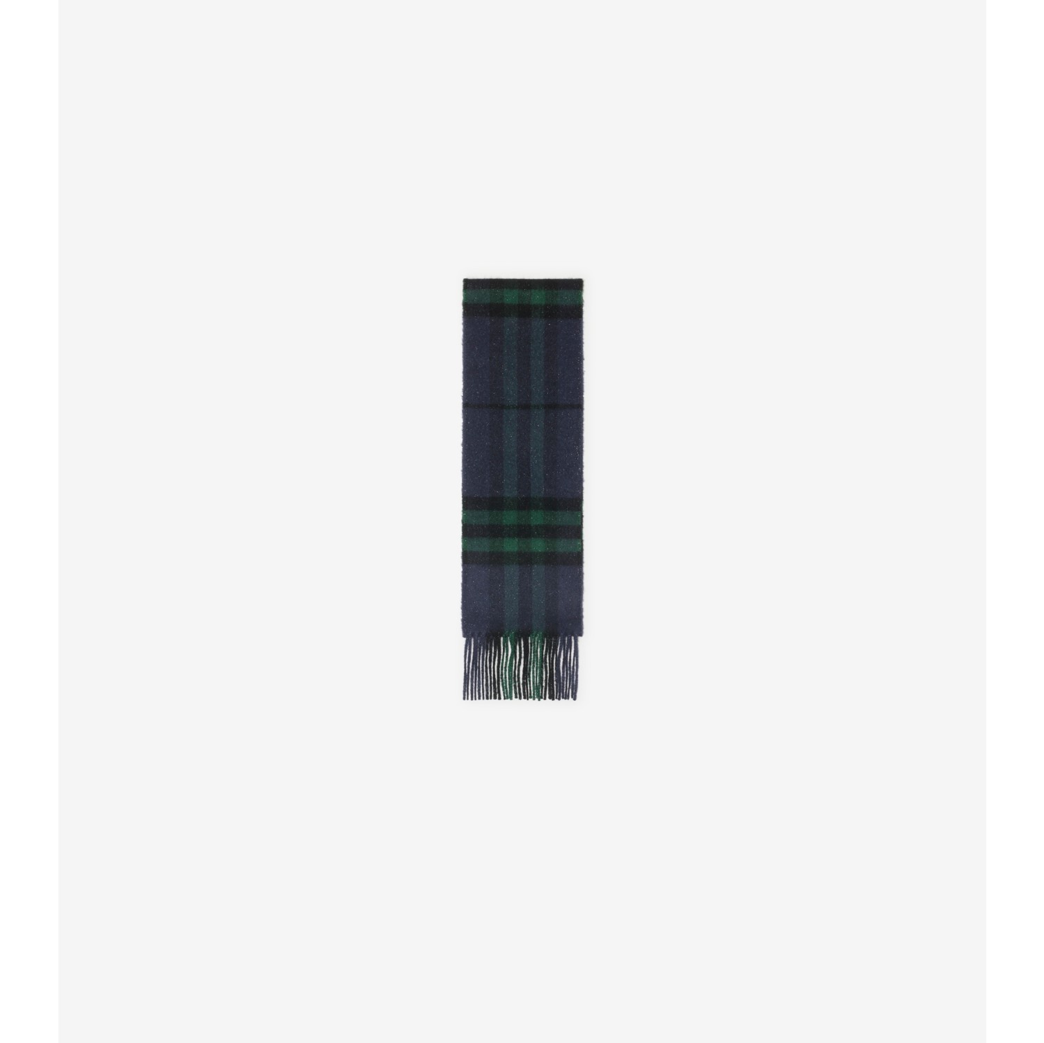Narrow Sparkle Check Cashmere Scarf