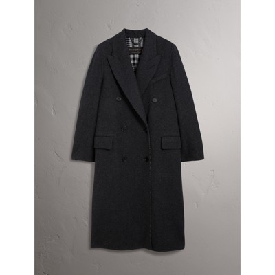 grey burberry coat