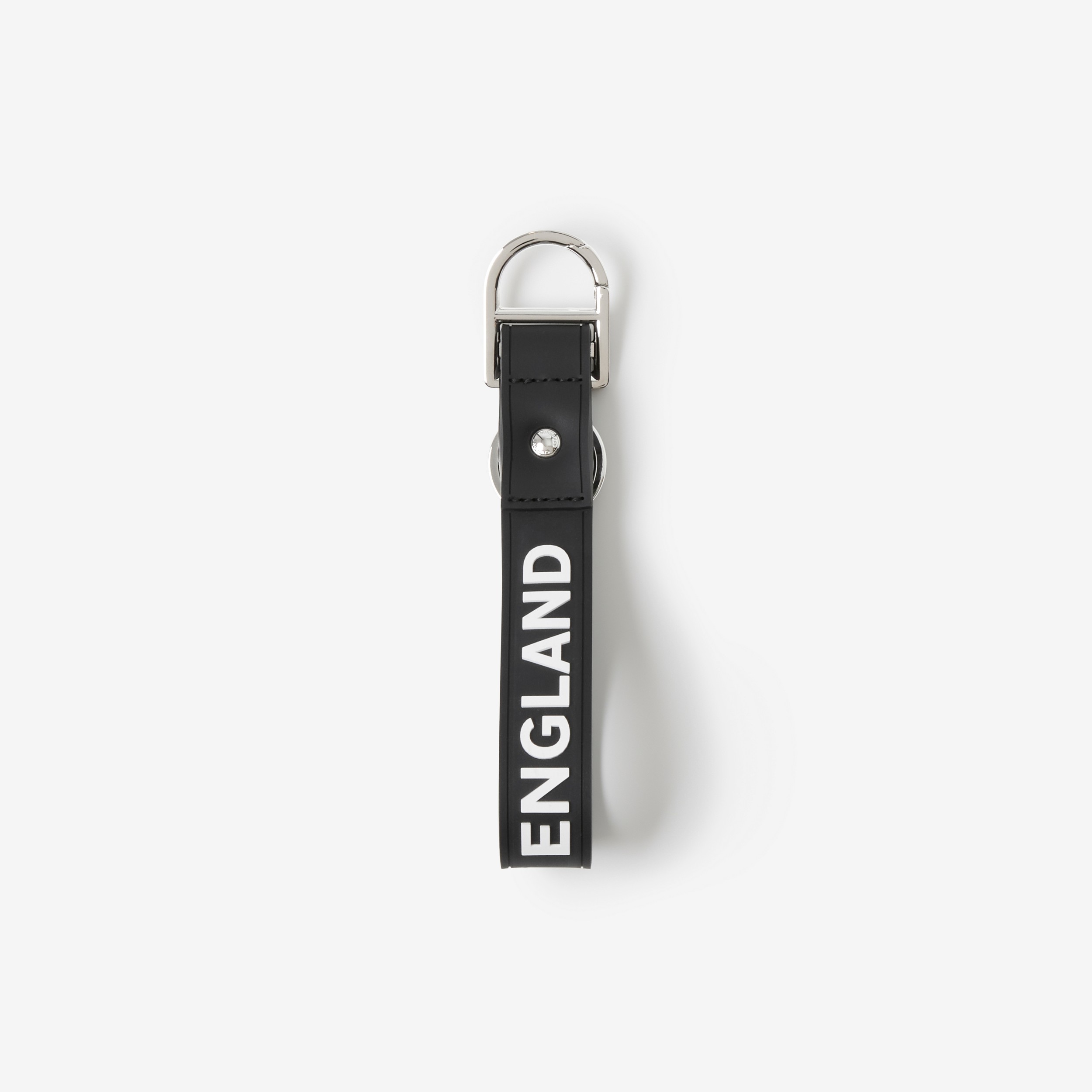 Silikon-Schlüsselanhänger mit Logodetail (Schwarz) | Burberry® - 2