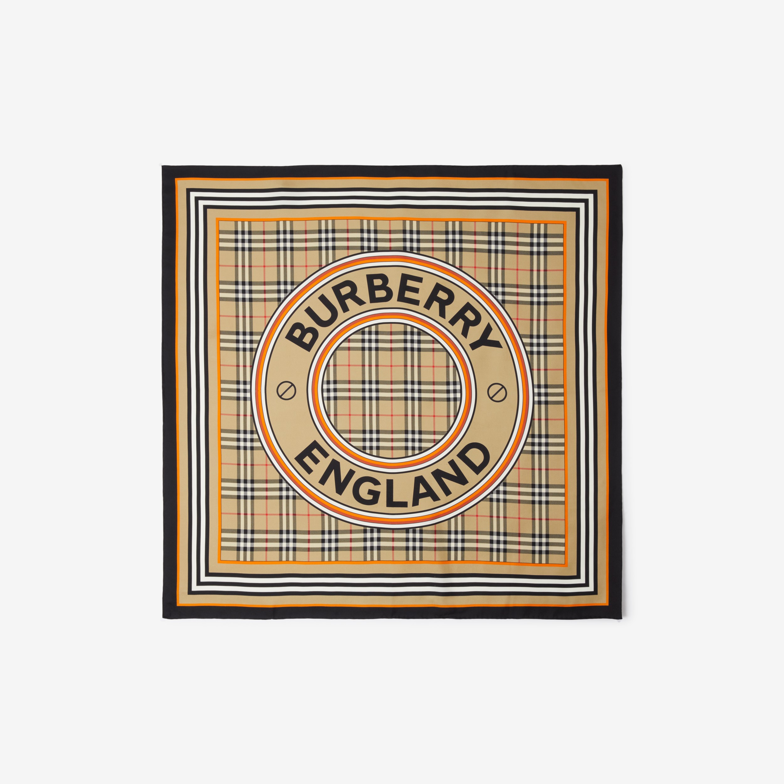 Montage Print Silk Square Scarf in Archive Beige | Burberry® Official