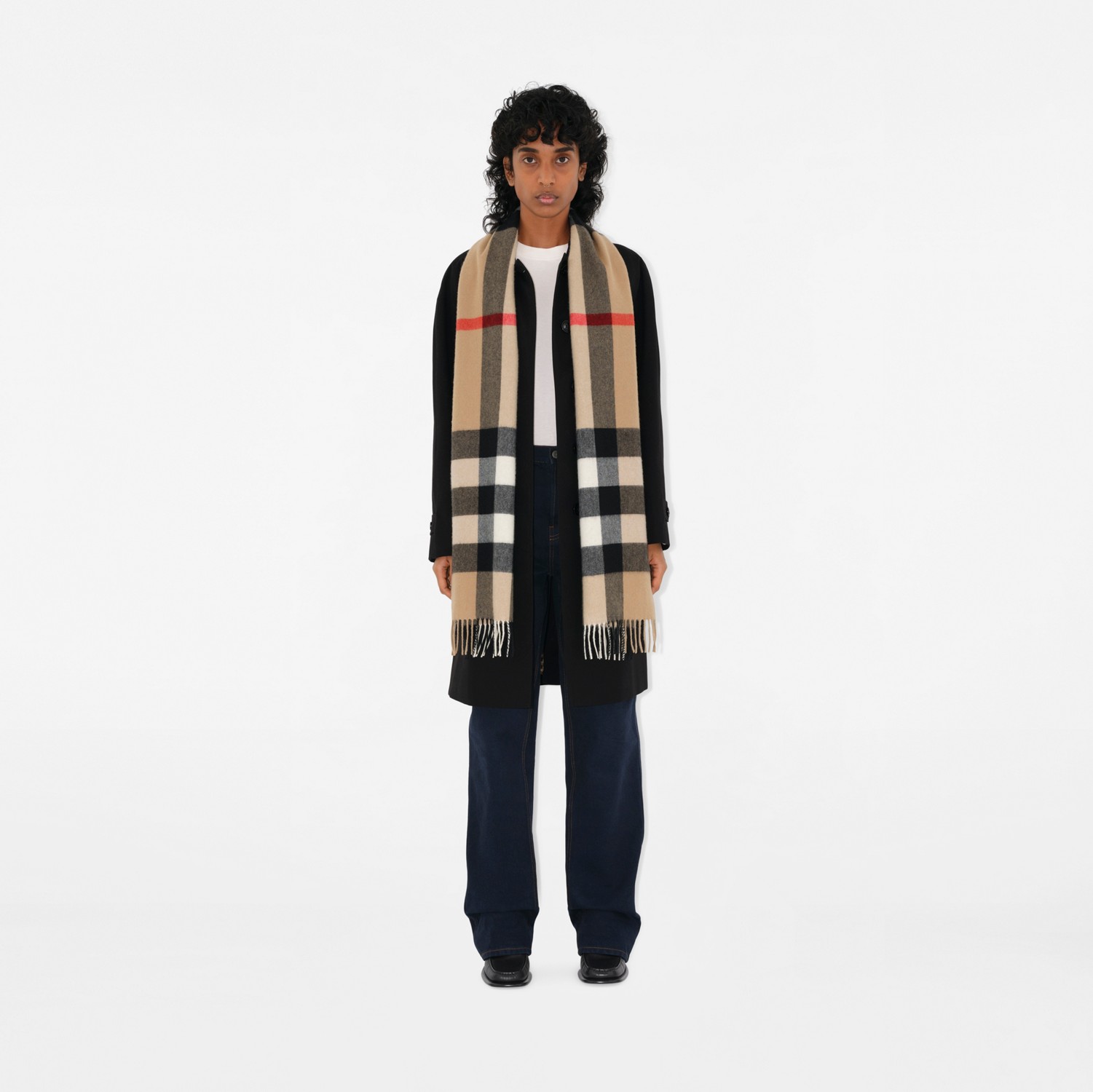 チェック カシミアスカーフ (アーカイブベージュ) | Burberry チェック カシミアスカーフ (アーカイブベージュ) | Burberry