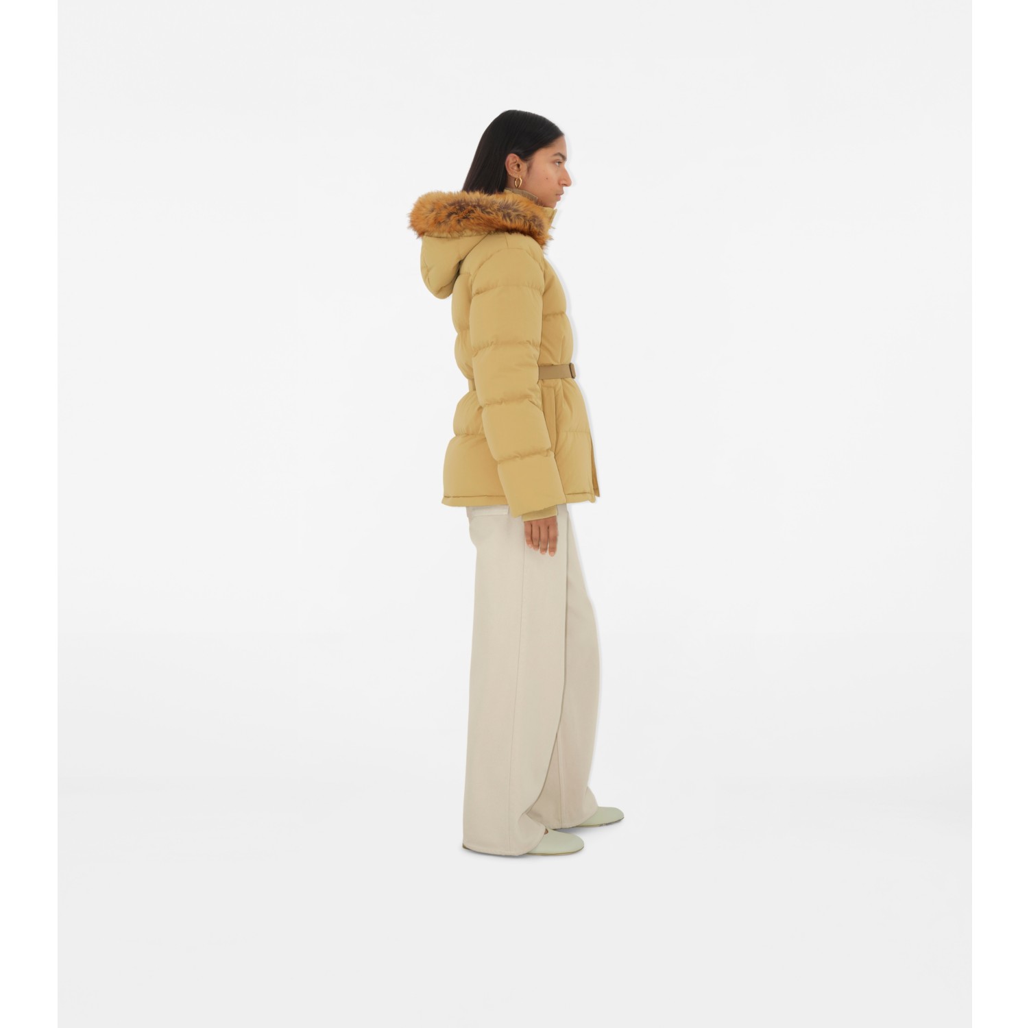 Short Nylon Puffer Coat