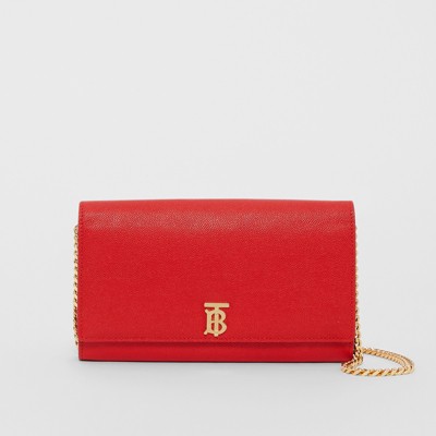 burberry red leather wallet