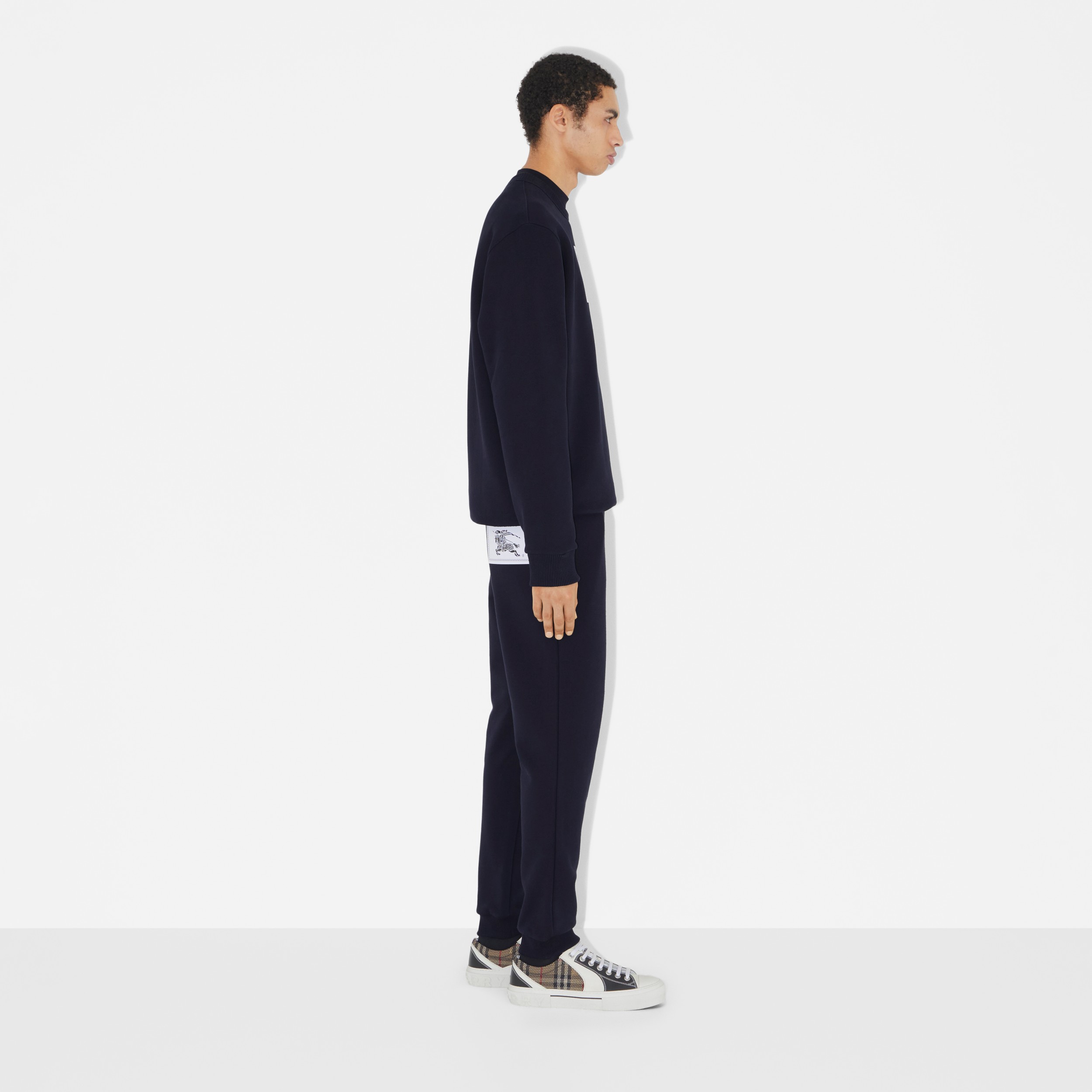 Prorsum Label Cotton Jogging Pants in Smoked Navy - Men | Burberry® Official - 3