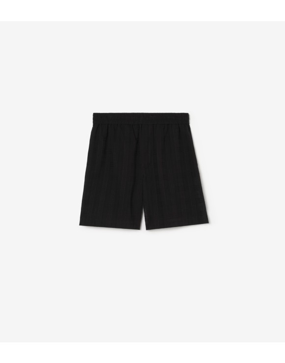 Check Cotton Voile Shorts