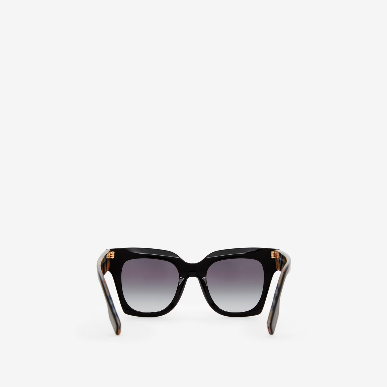 方框太阳眼镜 (黑色 / 米色) - 女士 | Burberry® 博柏利官网