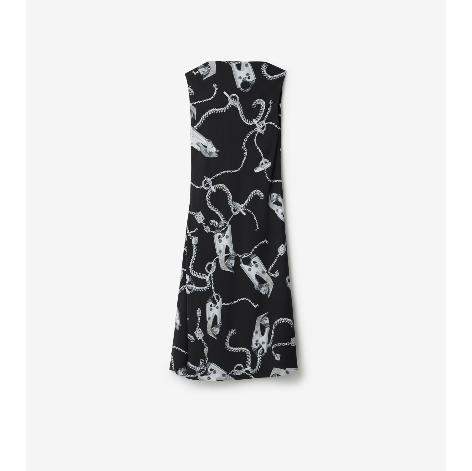 knight-hardware-dress-in-silver-black-women-technical-burberry