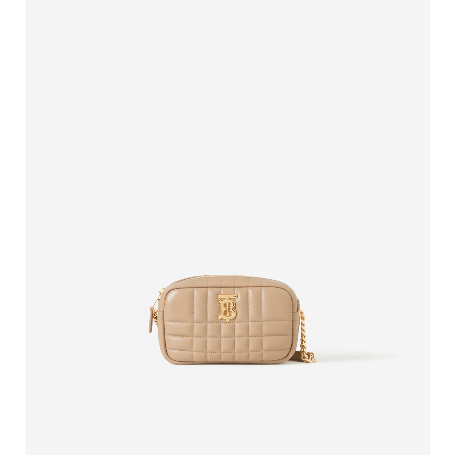 Shop Burberry Mini Lola TB Quilted Leather Shoulder Bag