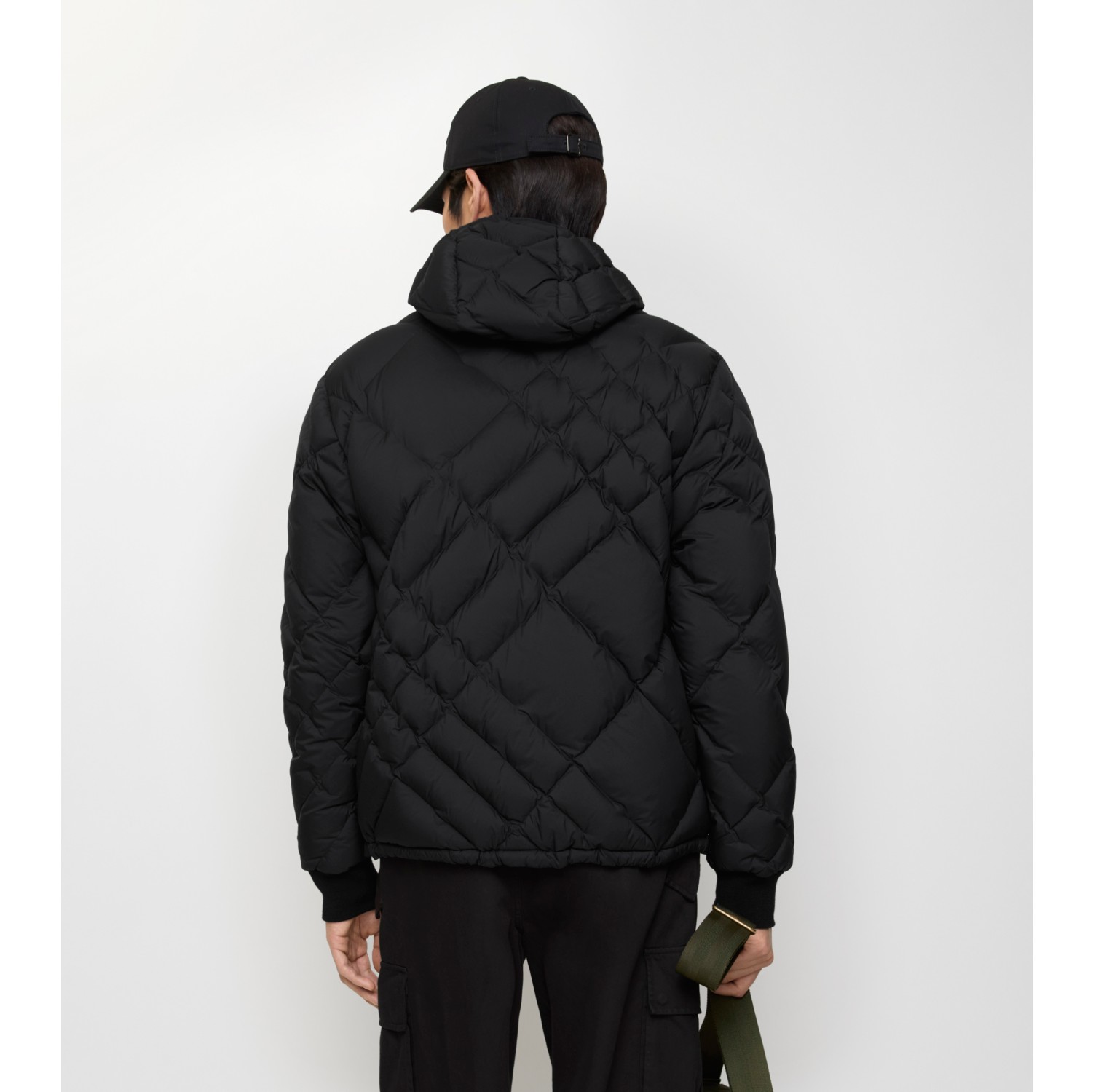 Check-stitch Nylon Doversgreen Puffer Jacket